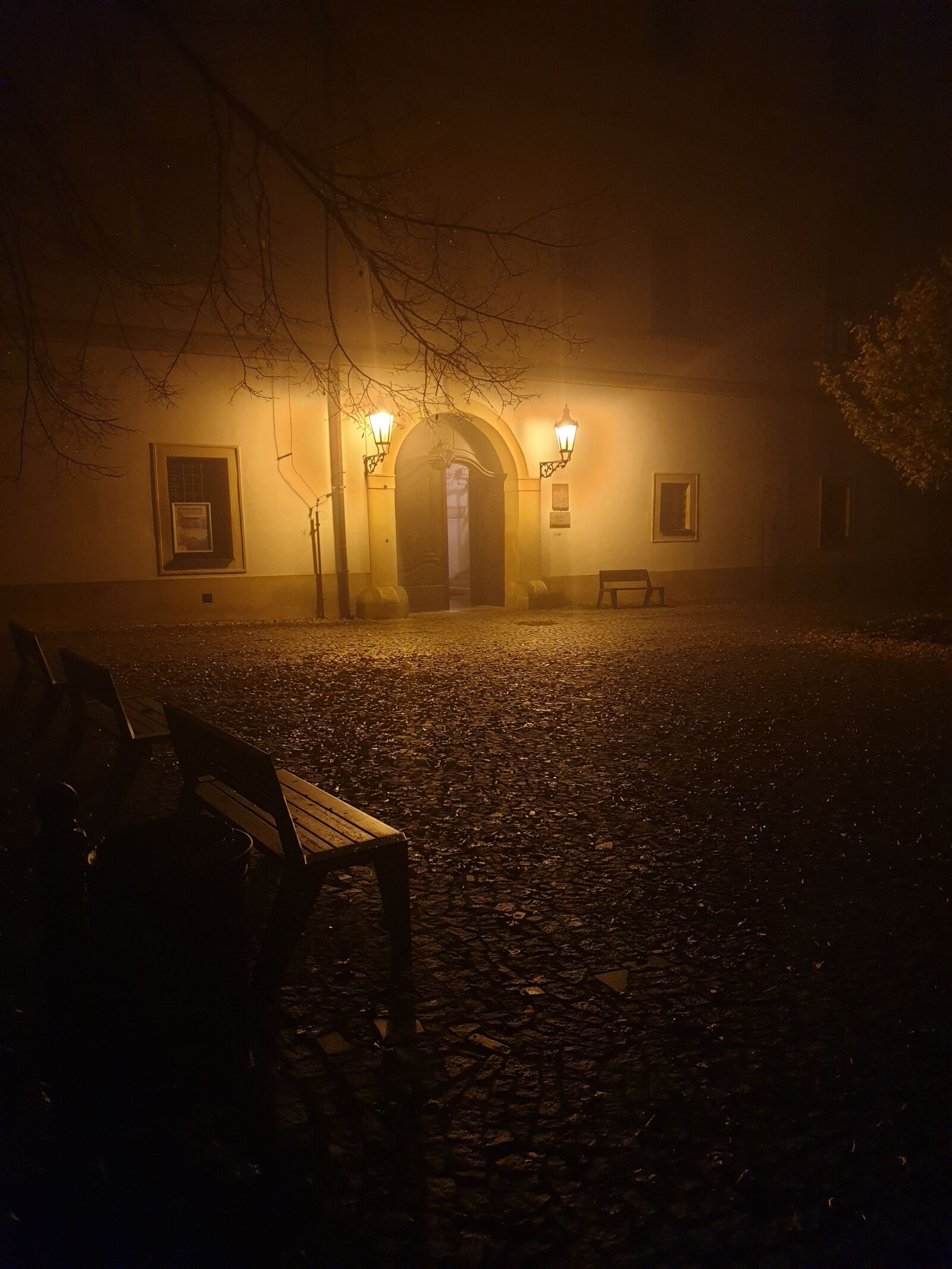 Samsung Galaxy S9 sample photo. Gate, night, dark photography
