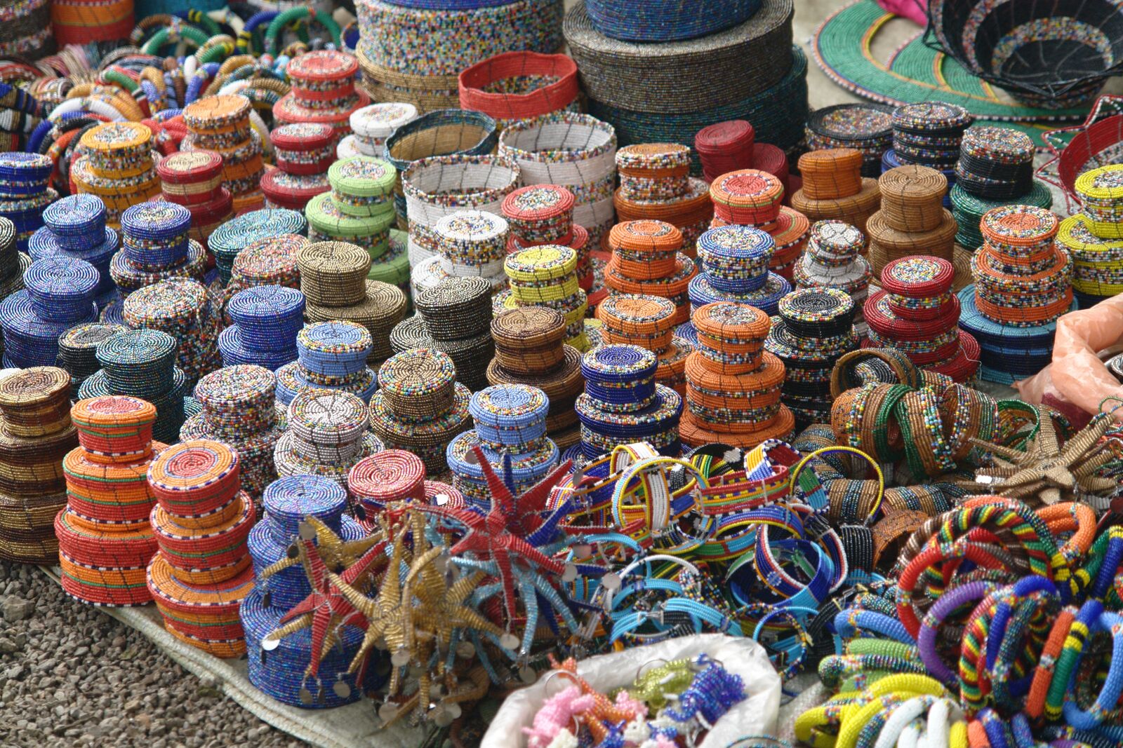 Sony DSC-R1 sample photo. Tanzania, open market, baskets photography