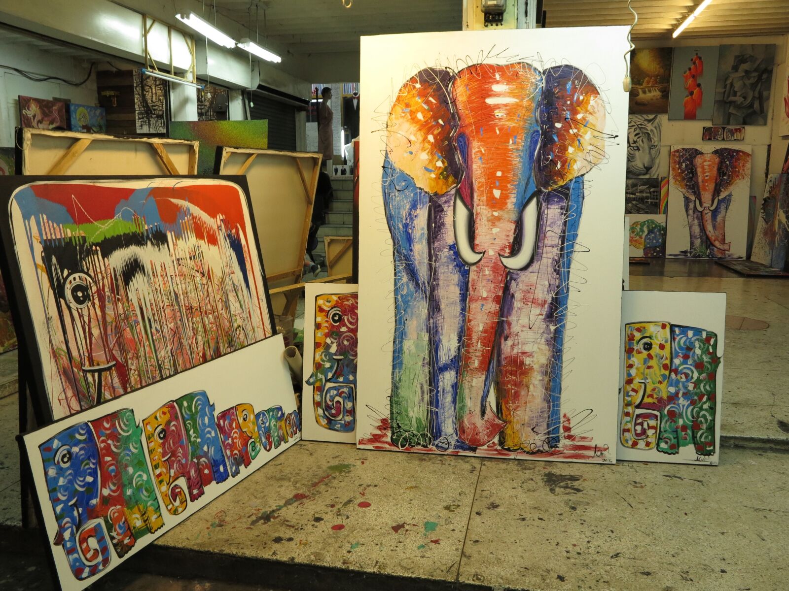 Canon PowerShot G1 X sample photo. Gallery, painting, elephant photography