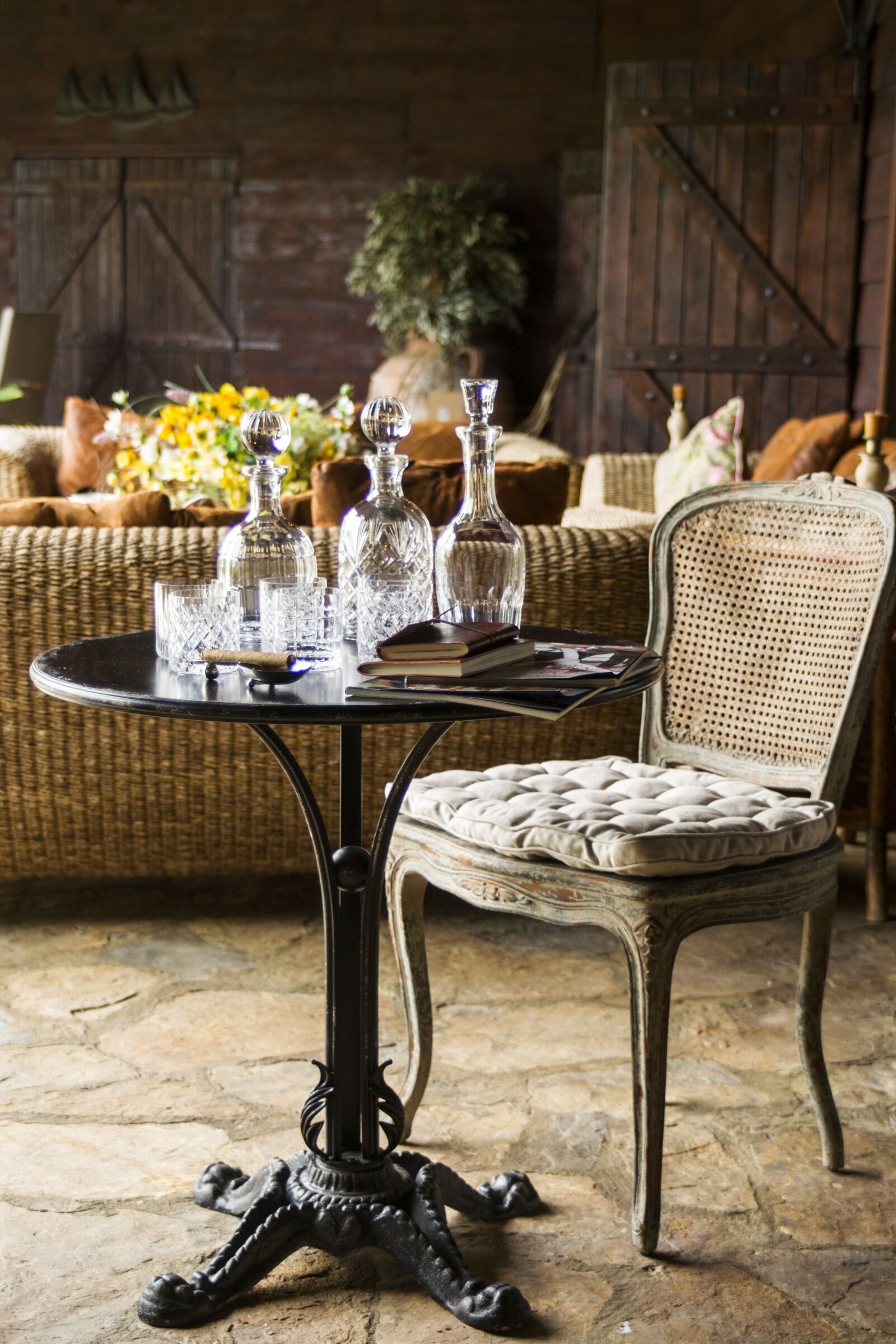 Sony Alpha DSLR-A850 sample photo. Chair, table, wine photography