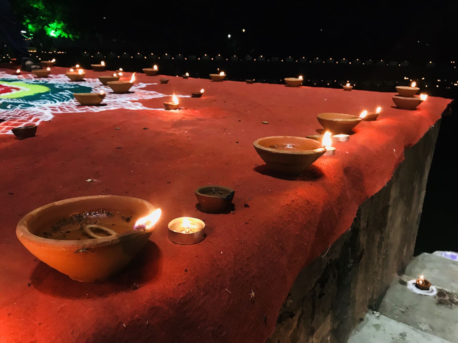 iPhone 7 Plus back dual camera 3.99mm f/1.8 sample photo. Diwali, diya, hindu photography