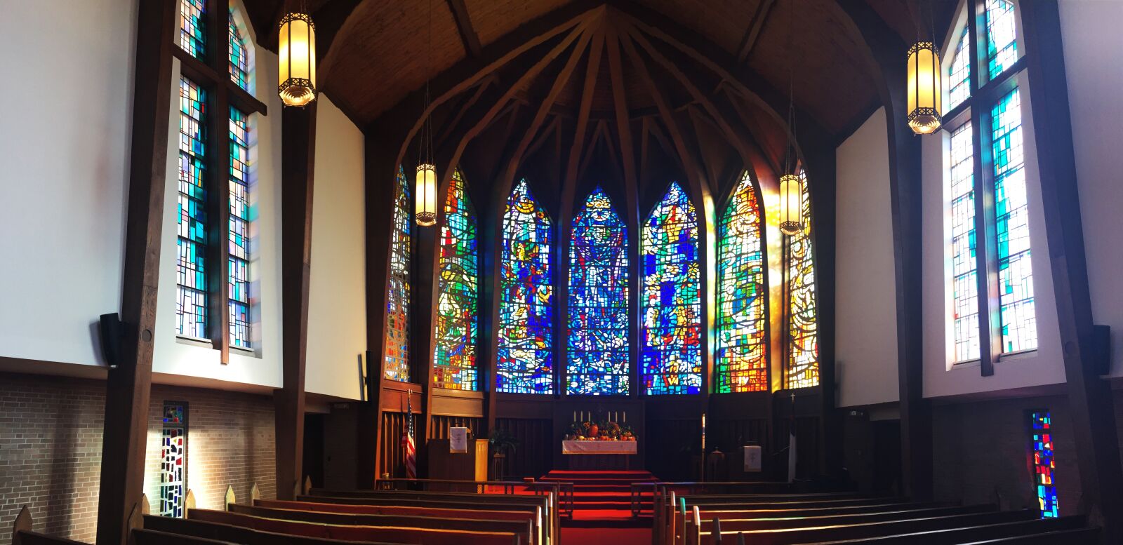 iPhone 6 Plus back camera 4.15mm f/2.2 sample photo. Church, stained glass, window photography