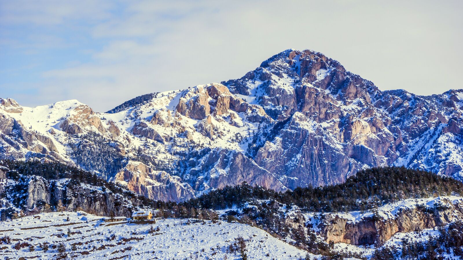 Sony E 55-210mm F4.5-6.3 OSS sample photo. Nature, panoramic, snow photography