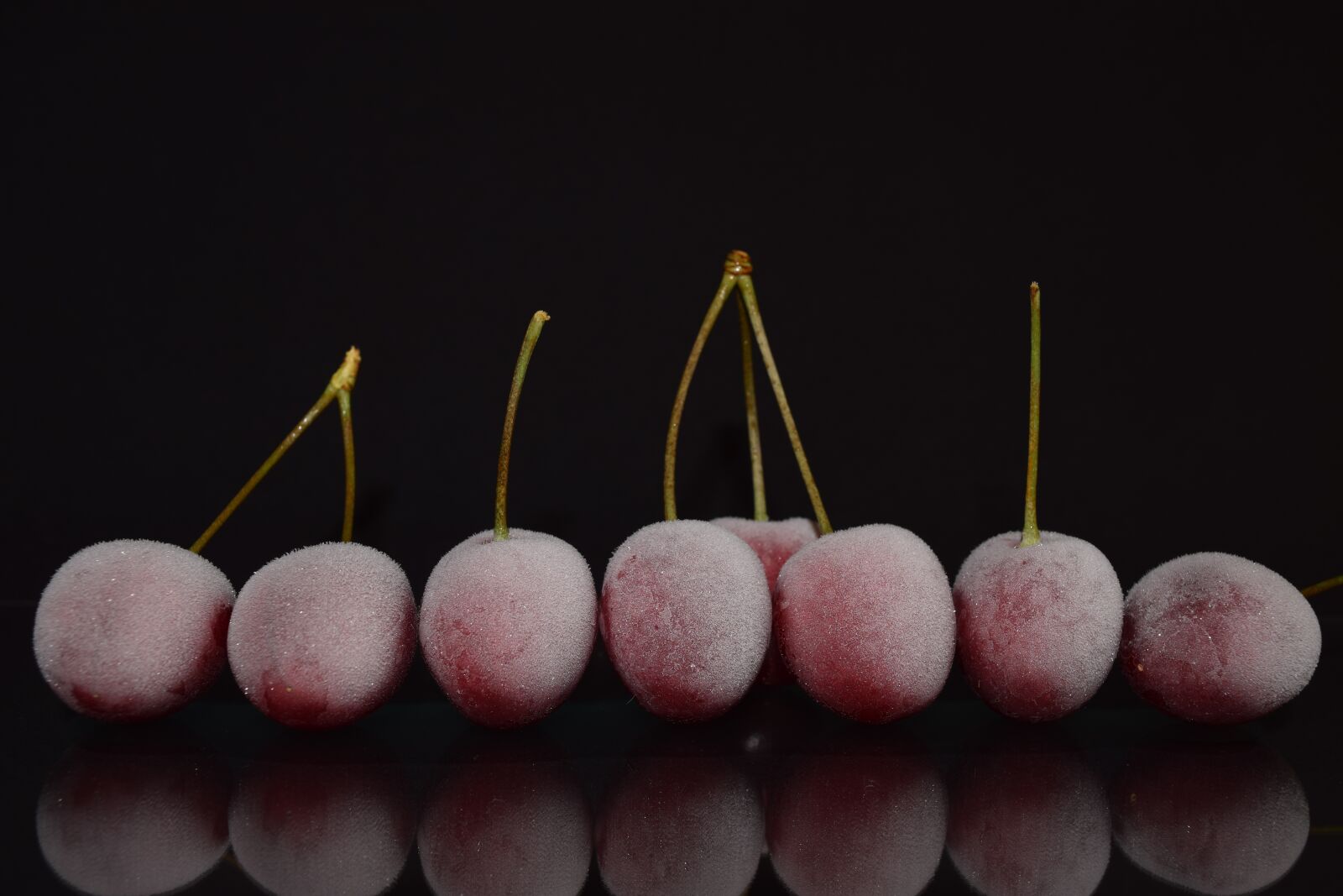 Nikon D3300 sample photo. Cherries, frozen, cold photography