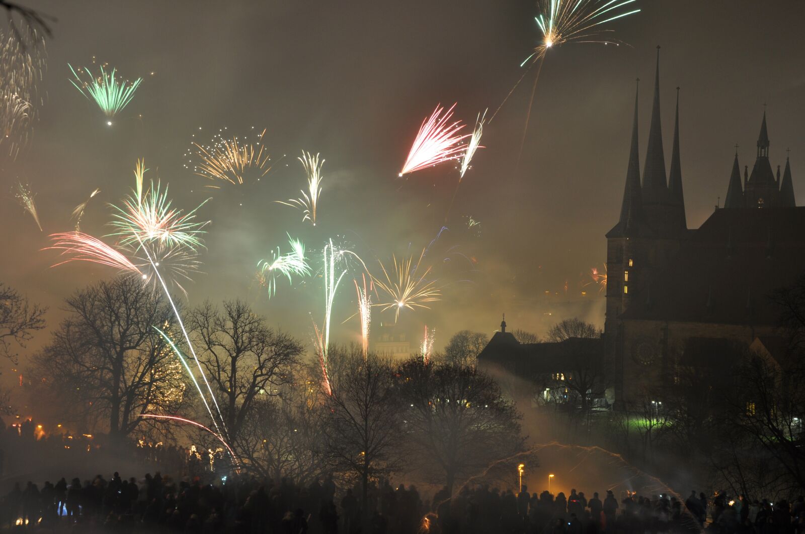 Nikon D90 sample photo. Fireworks, new year's eve photography
