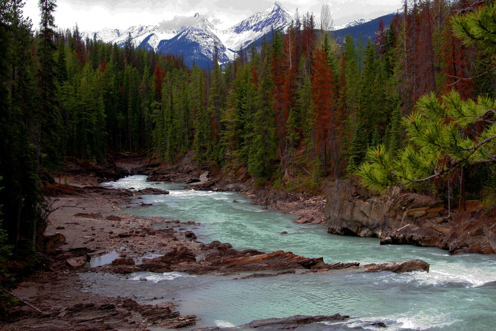 Canon EOS 20D sample photo. River, landscaper, mountain range photography