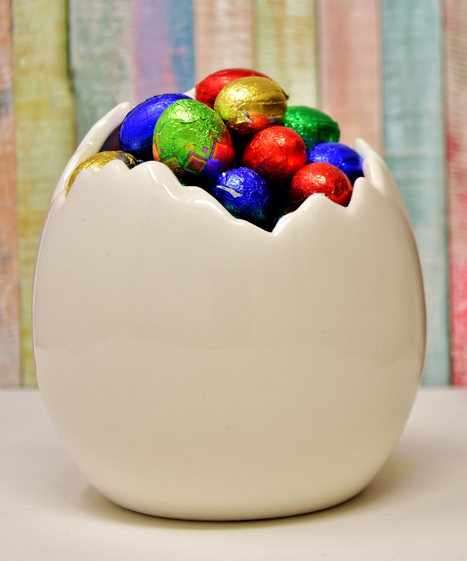 Nikon D7200 sample photo. Easter, chocolate eggs, colorful photography