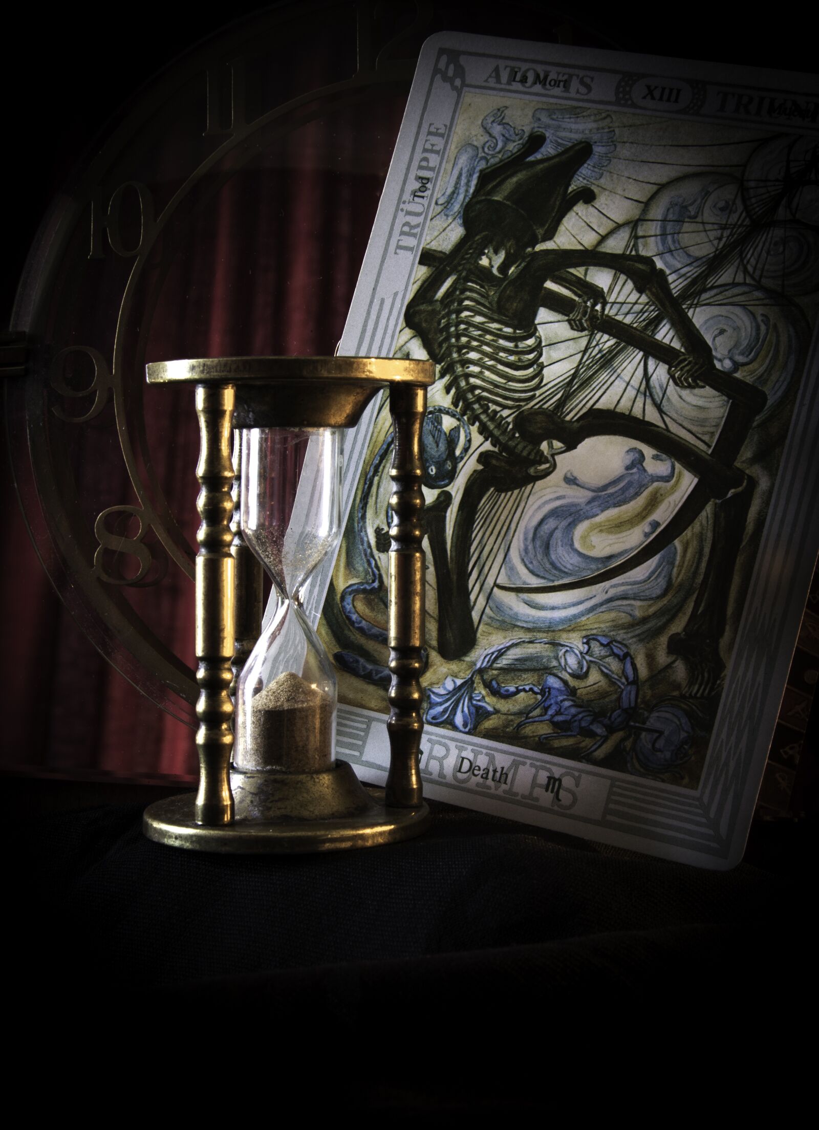 Canon EF-S 17-85mm F4-5.6 IS USM sample photo. Death, hourglass, tarot photography
