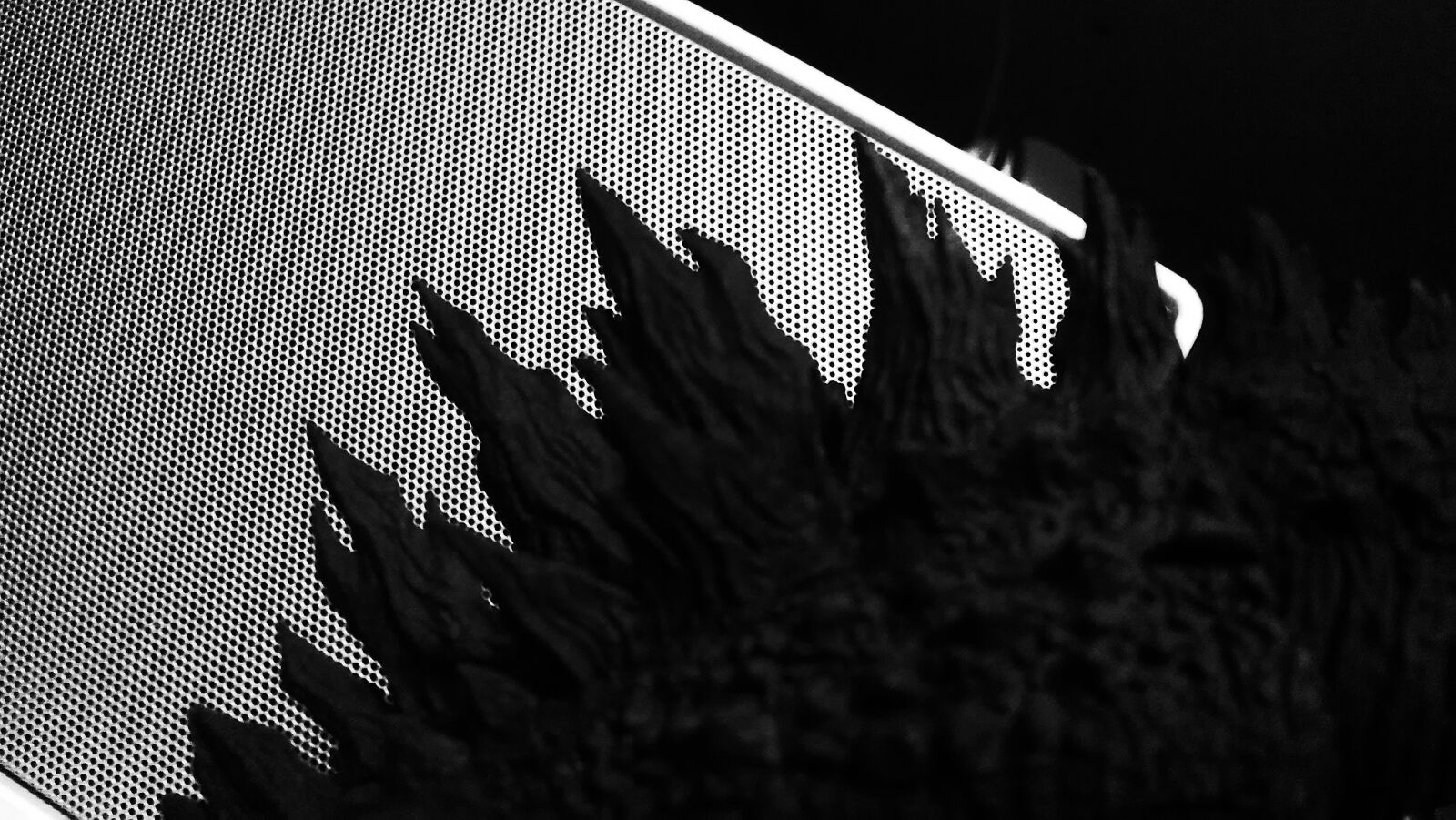Motorola Moto X (1st Gen) sample photo. Black, fins, godzilla, night photography