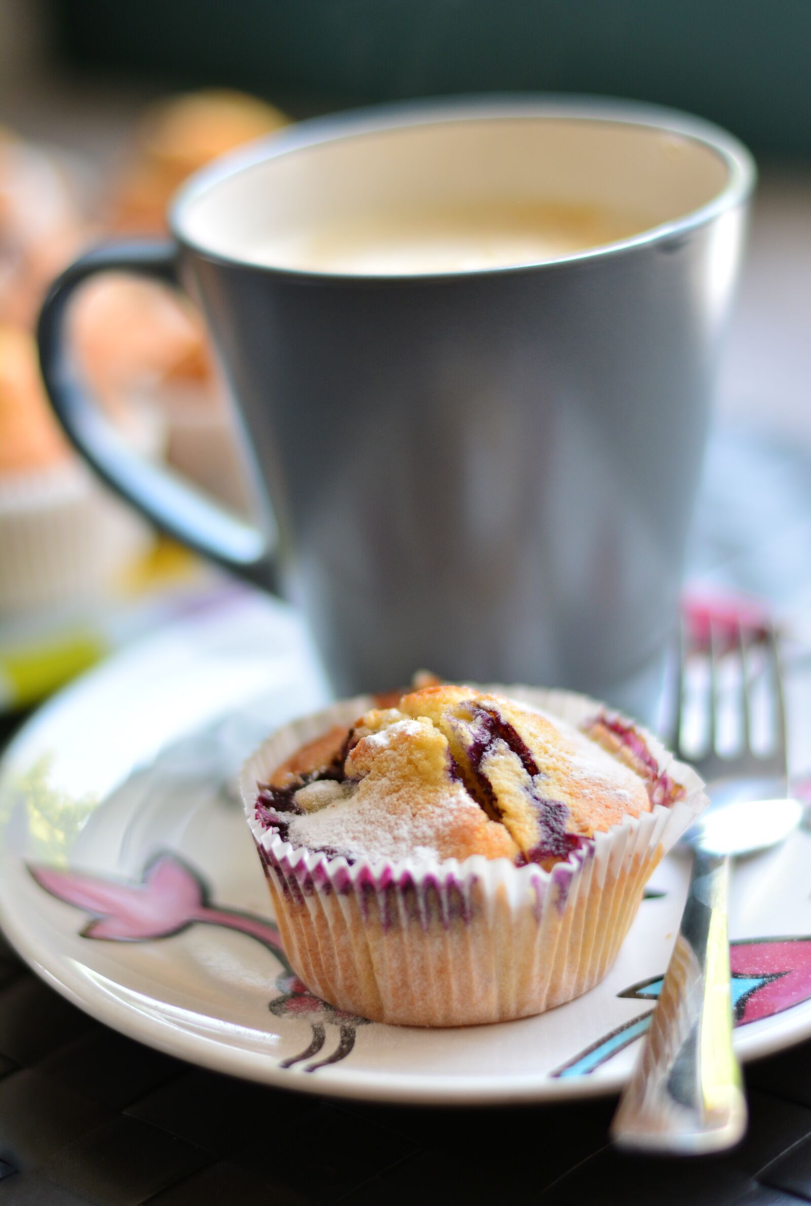 Nikon D5200 sample photo. Muffins, blueberry muffins, cake photography