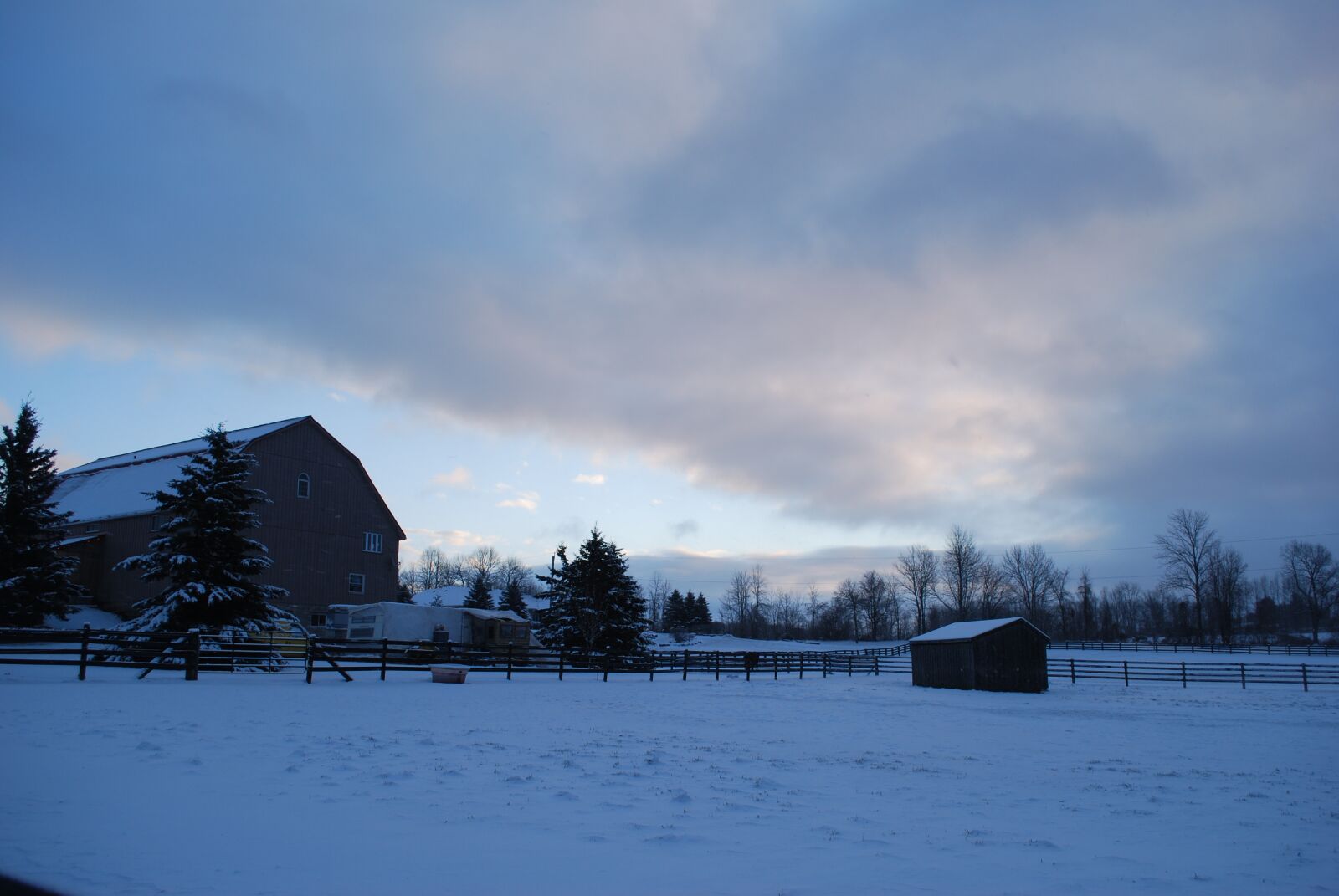 Nikon D40X sample photo. Farm, barn, winter photography