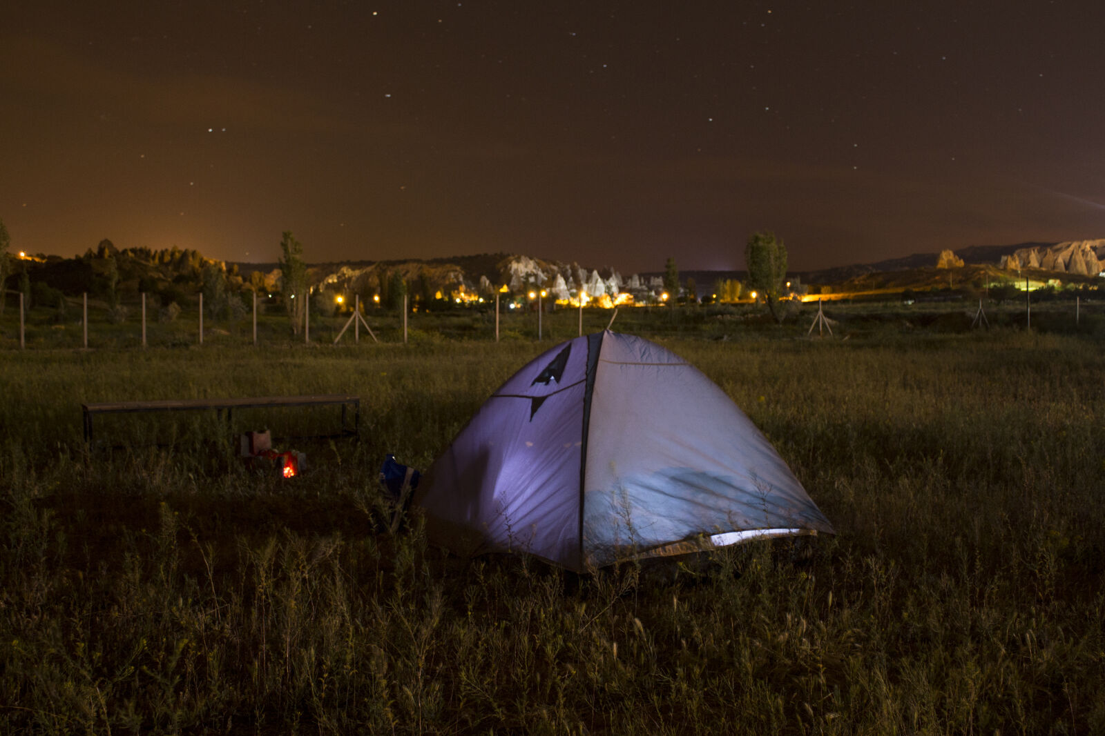 Canon EOS 700D (EOS Rebel T5i / EOS Kiss X7i) + Canon EF-S 18-55mm F3.5-5.6 III sample photo. Campfire, camping, cappadocia, nature photography