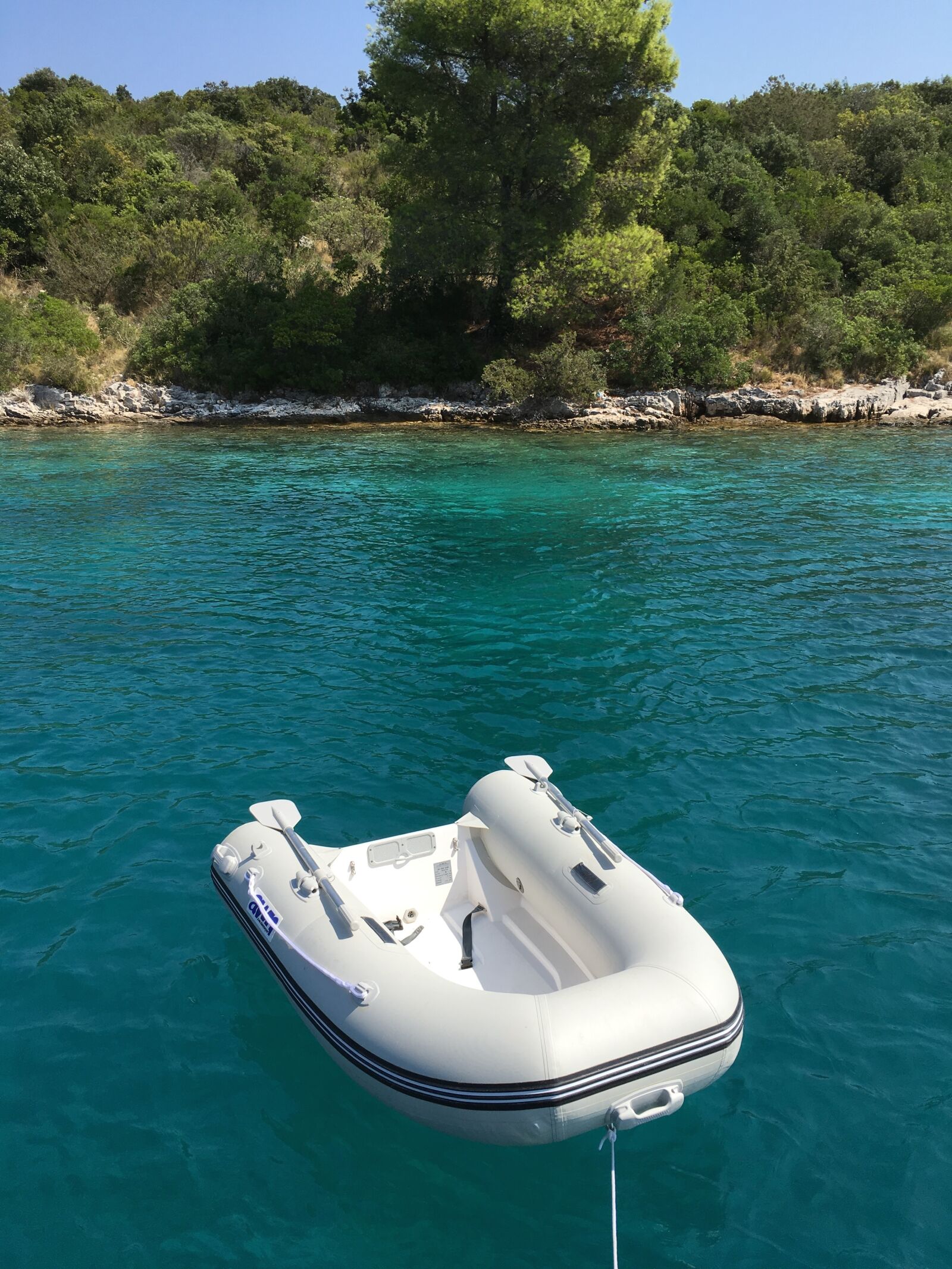 iPad Pro back camera 4.15mm f/2.2 sample photo. Dinghy, water, island photography