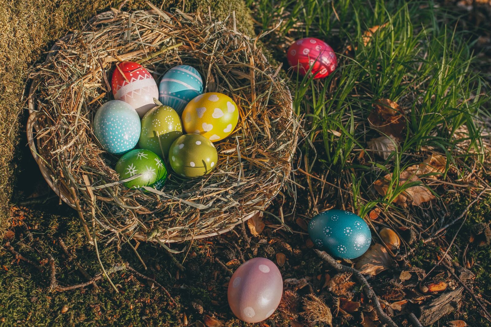35mm F1.4 sample photo. Easter, easter eggs, egg photography