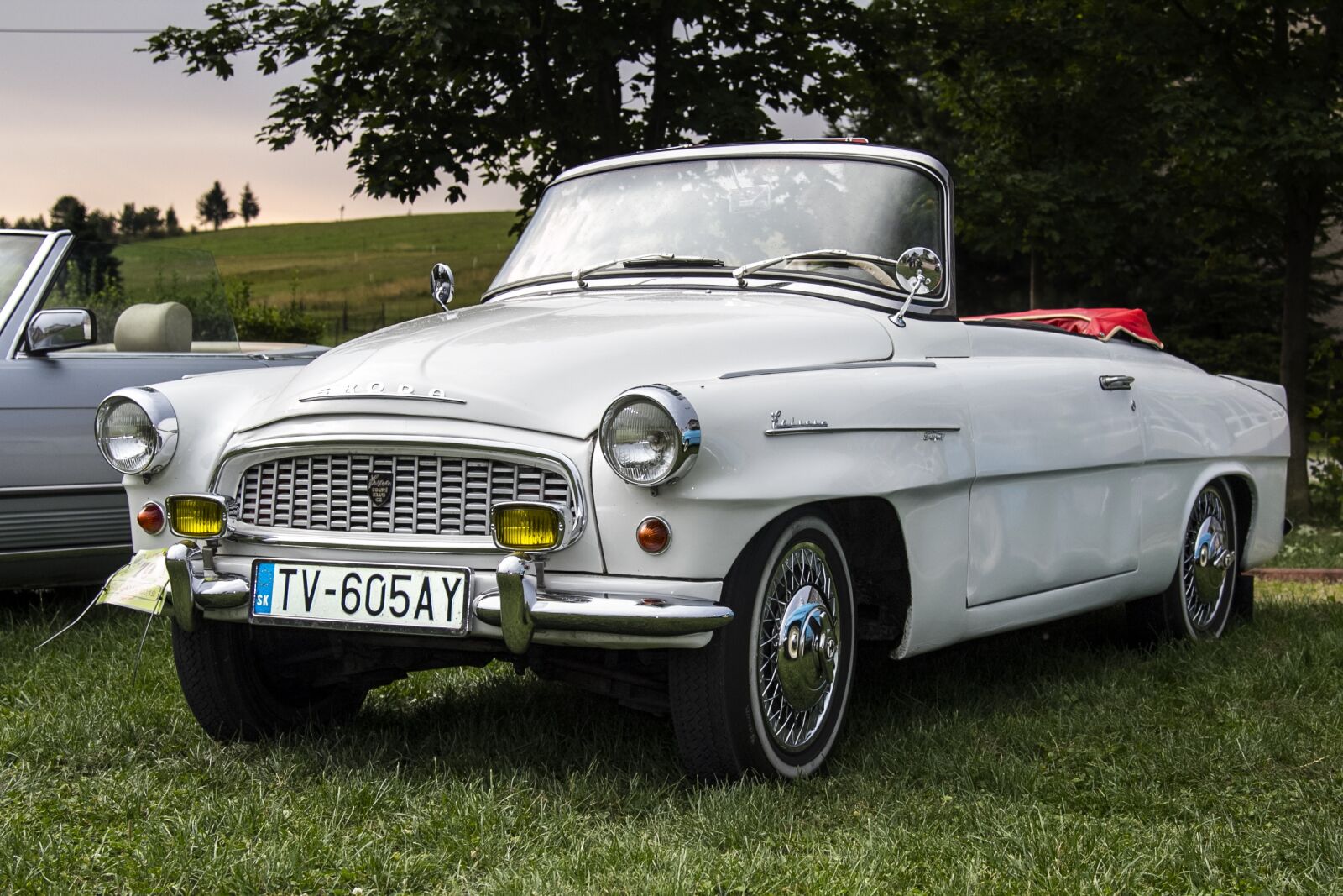 Canon EOS 60D + Canon EF 24-105mm F4L IS USM sample photo. Car, veteran, white car photography
