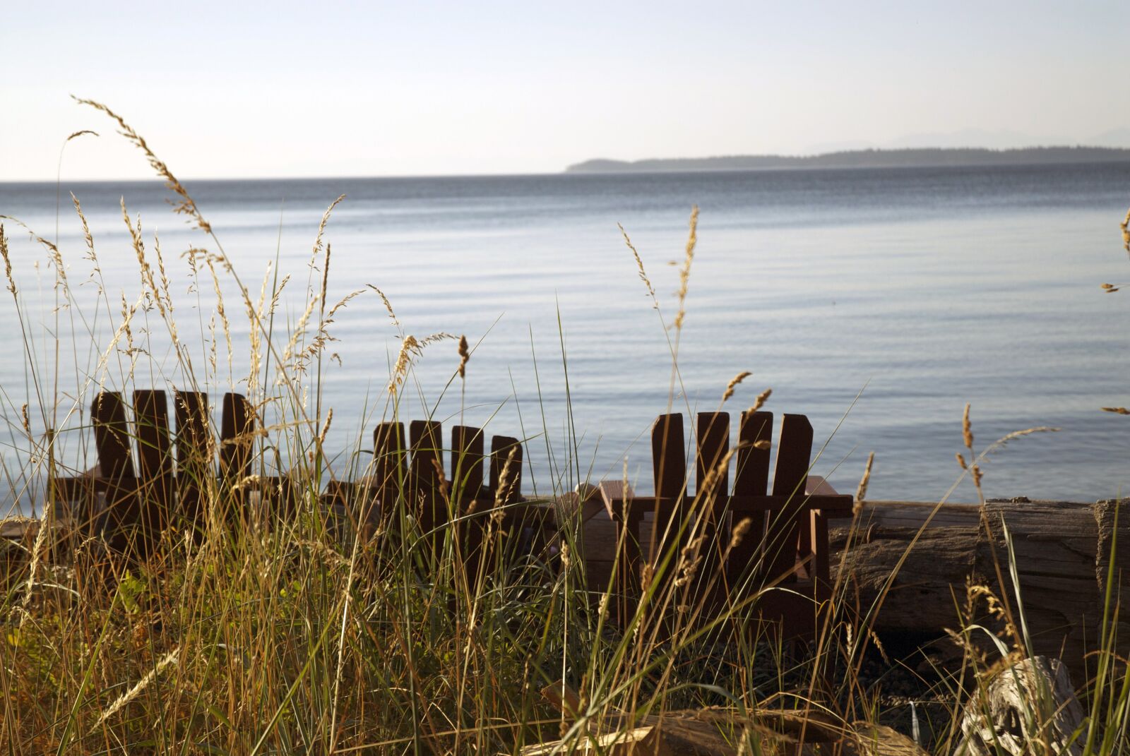 Nikon D200 sample photo. Chairs, relax, lake photography