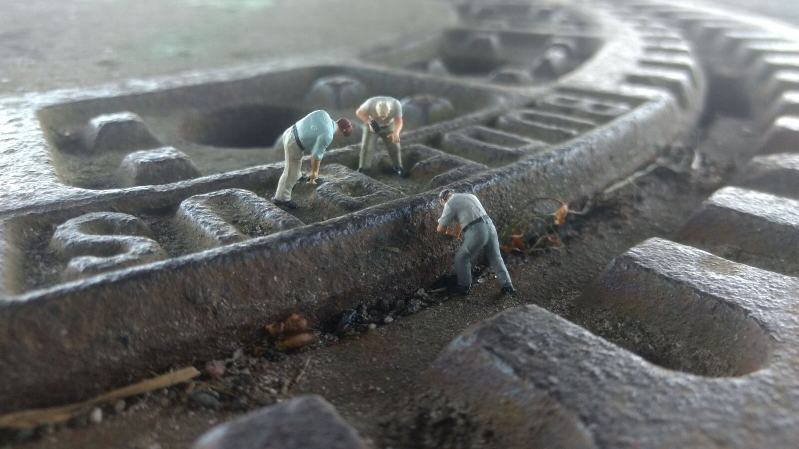 Motorola Moto G (4) sample photo. Road construction, gulli, miniature photography