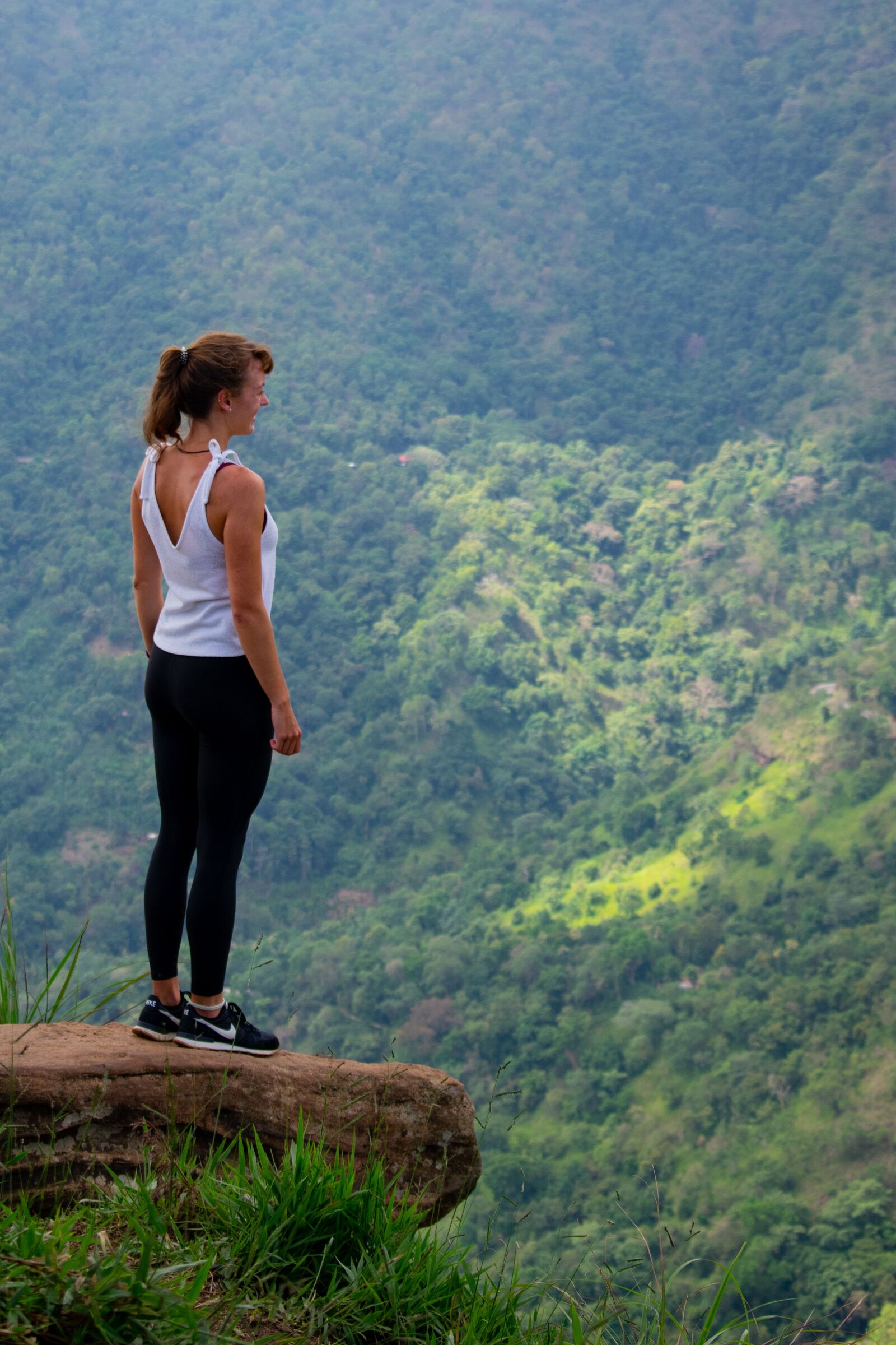 Nikon D3400 sample photo. Forrest, green, woman photography