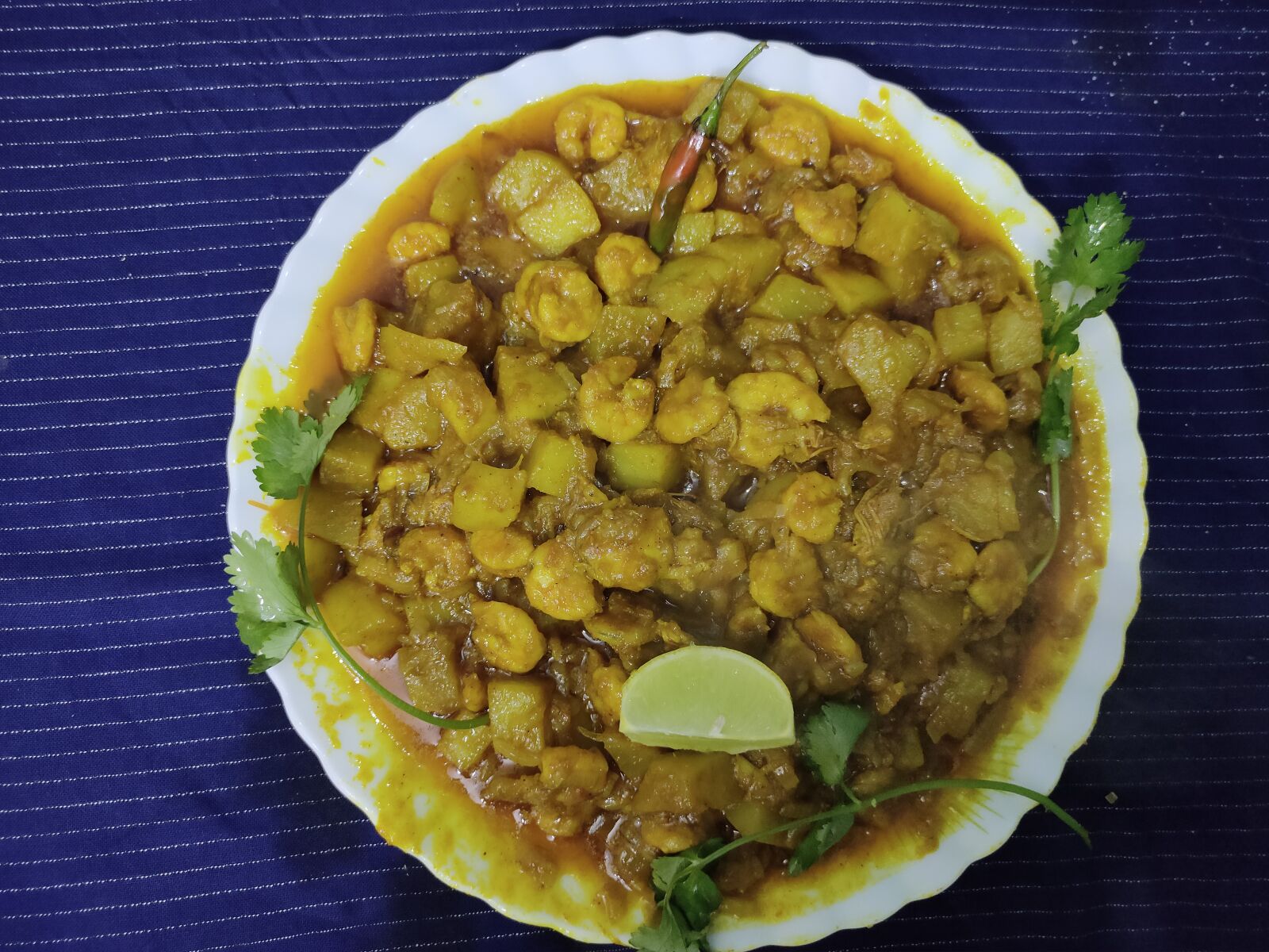 Realme XT sample photo. Indian food, prawn, cuisine photography