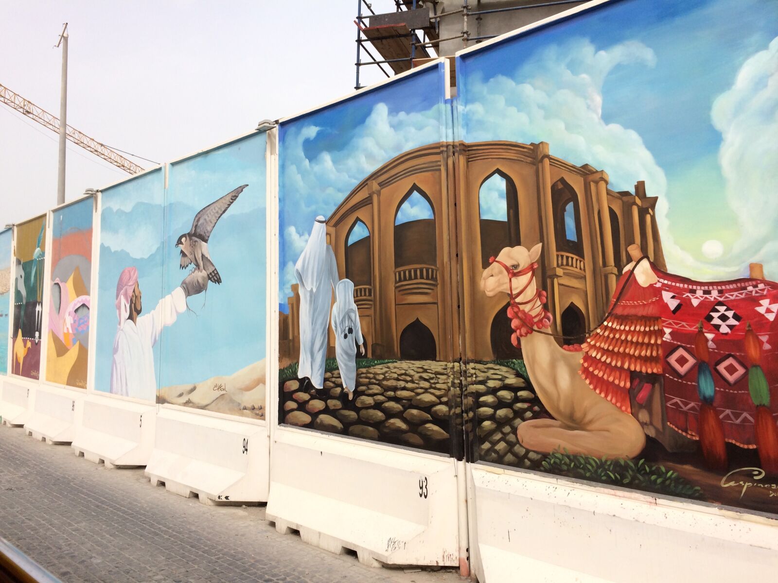 iPhone 5s back camera 4.15mm f/2.2 sample photo. Qatar, city, murals photography