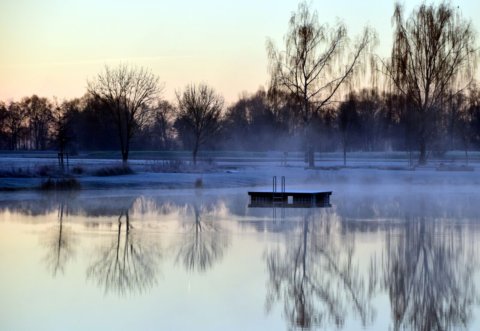 Nikon D3300 sample photo. Lake, winter, fog photography