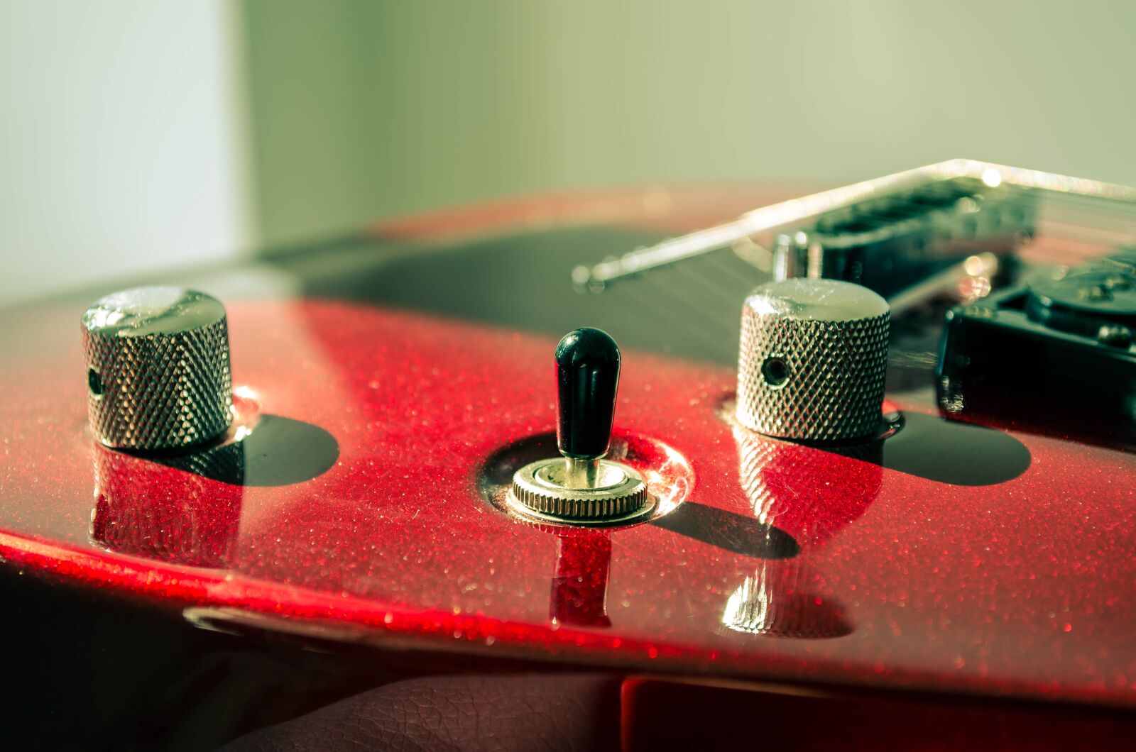 Nikon D5100 sample photo. Guitar, switches, spinner photography