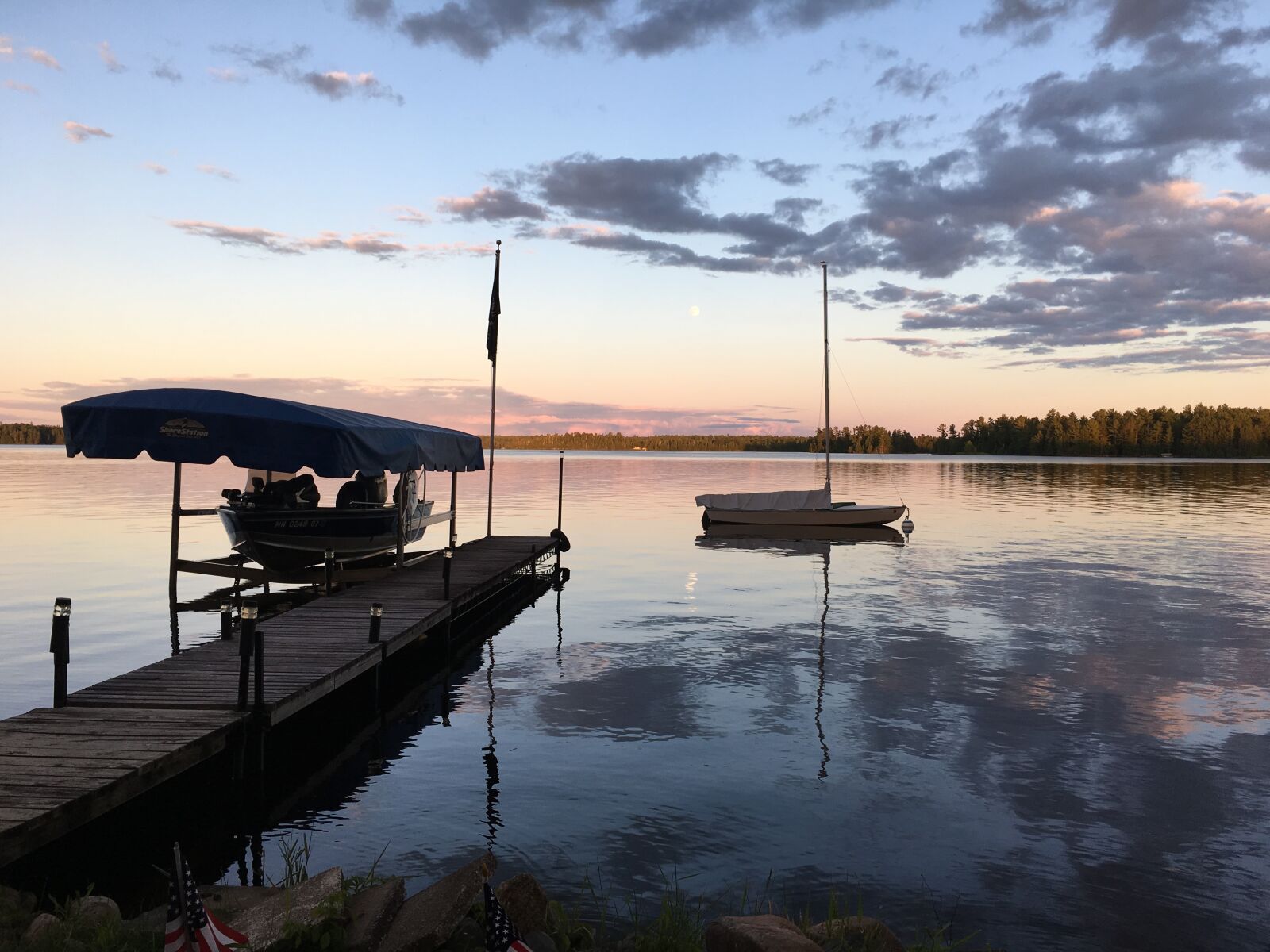 Apple iPhone 6s sample photo. Lake sunset, sailboat, sunset photography