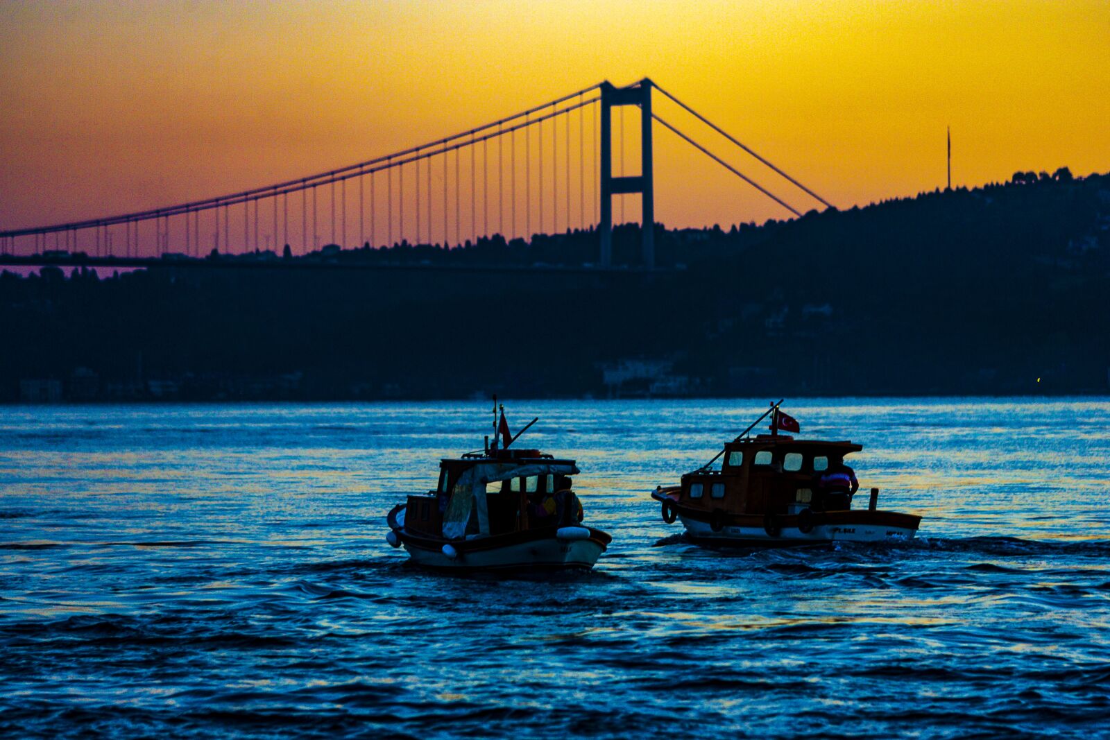 Canon EOS-1D Mark II sample photo. Istanbul, boats, fishing photography