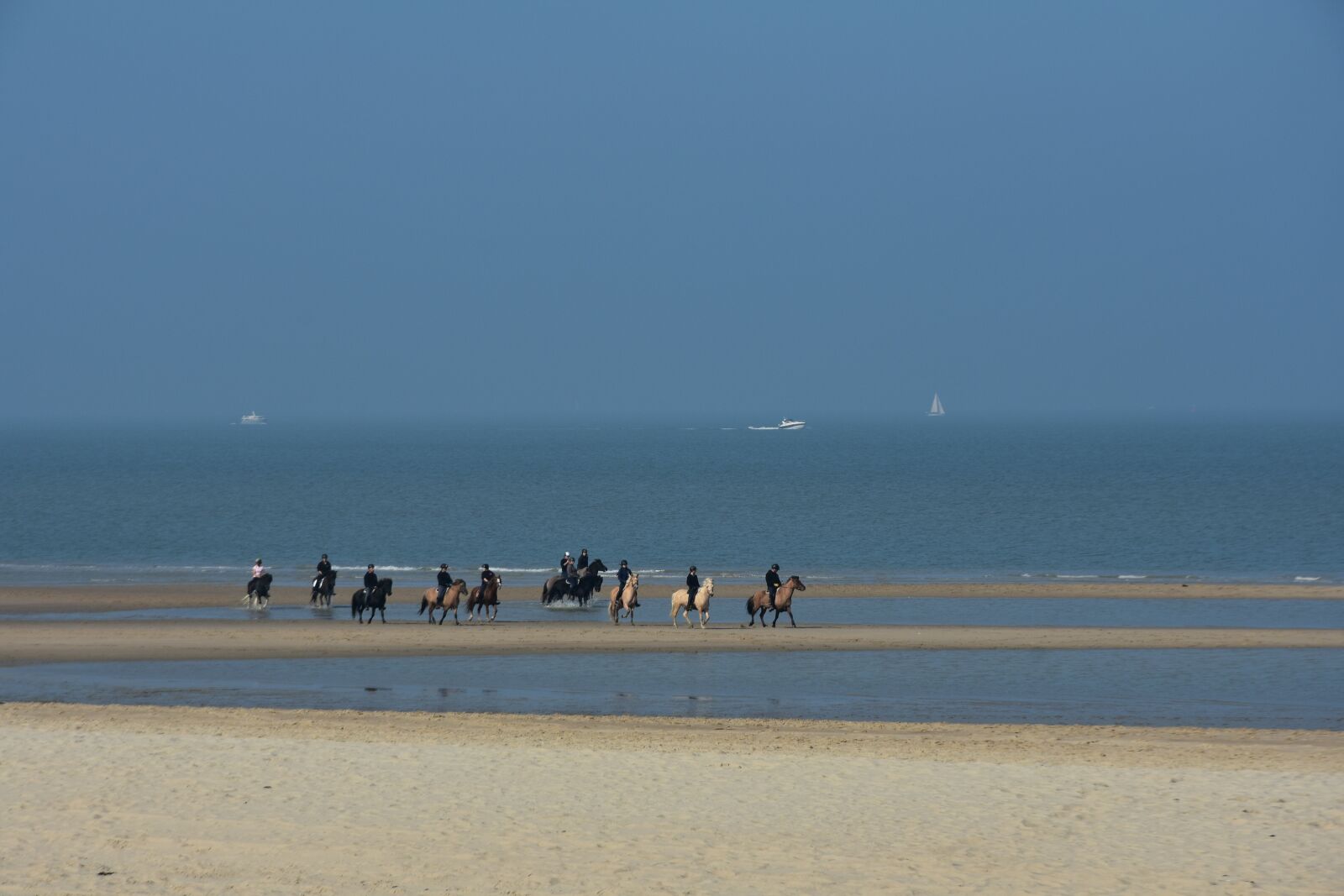 Nikon D3400 sample photo. Equestrian group, beach, north photography