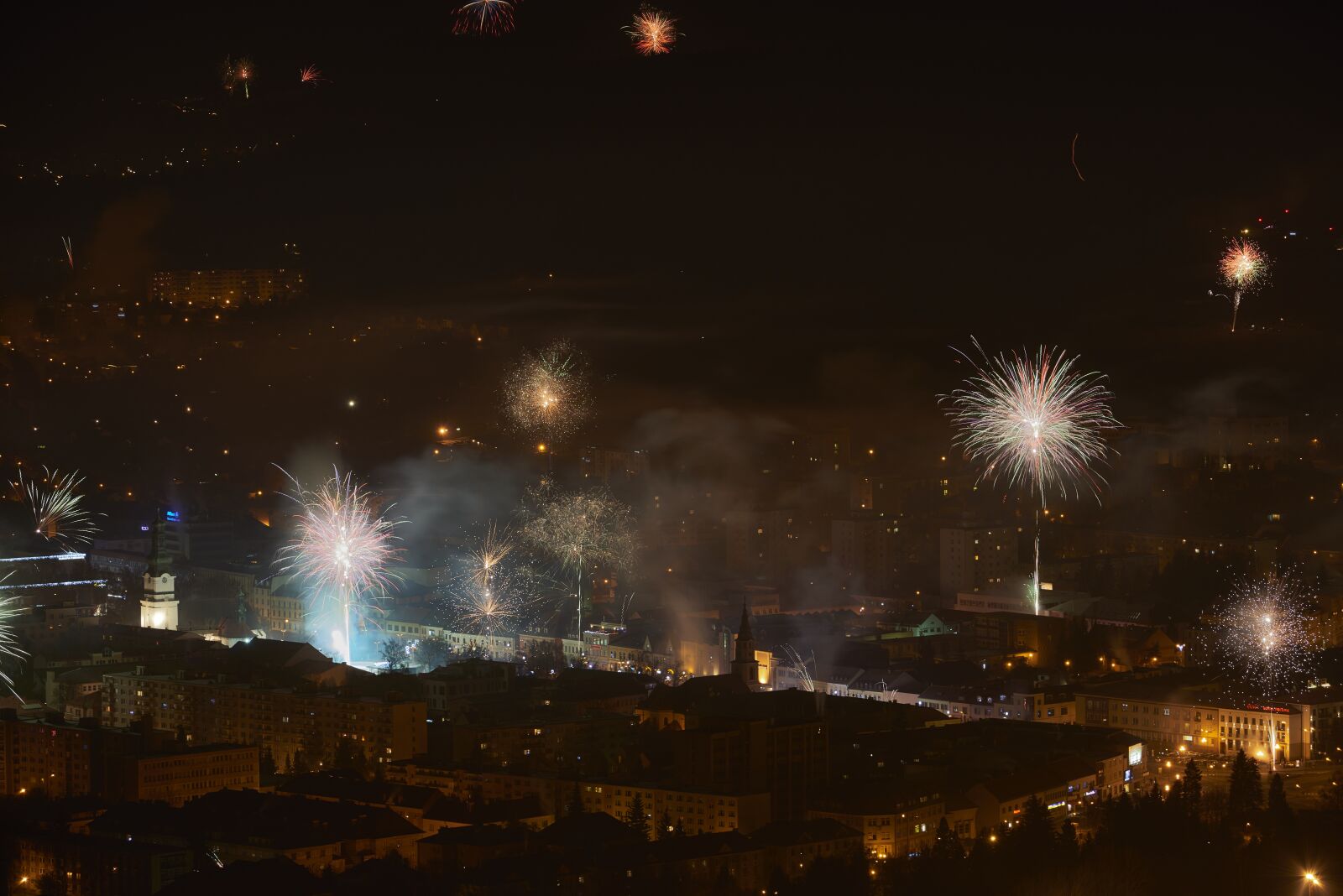 Nikon D800 sample photo. New year, fireworks, city photography