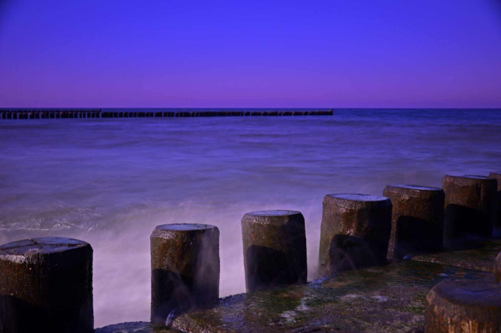 Nikon D3200 sample photo. Groynes, sea, wave photography