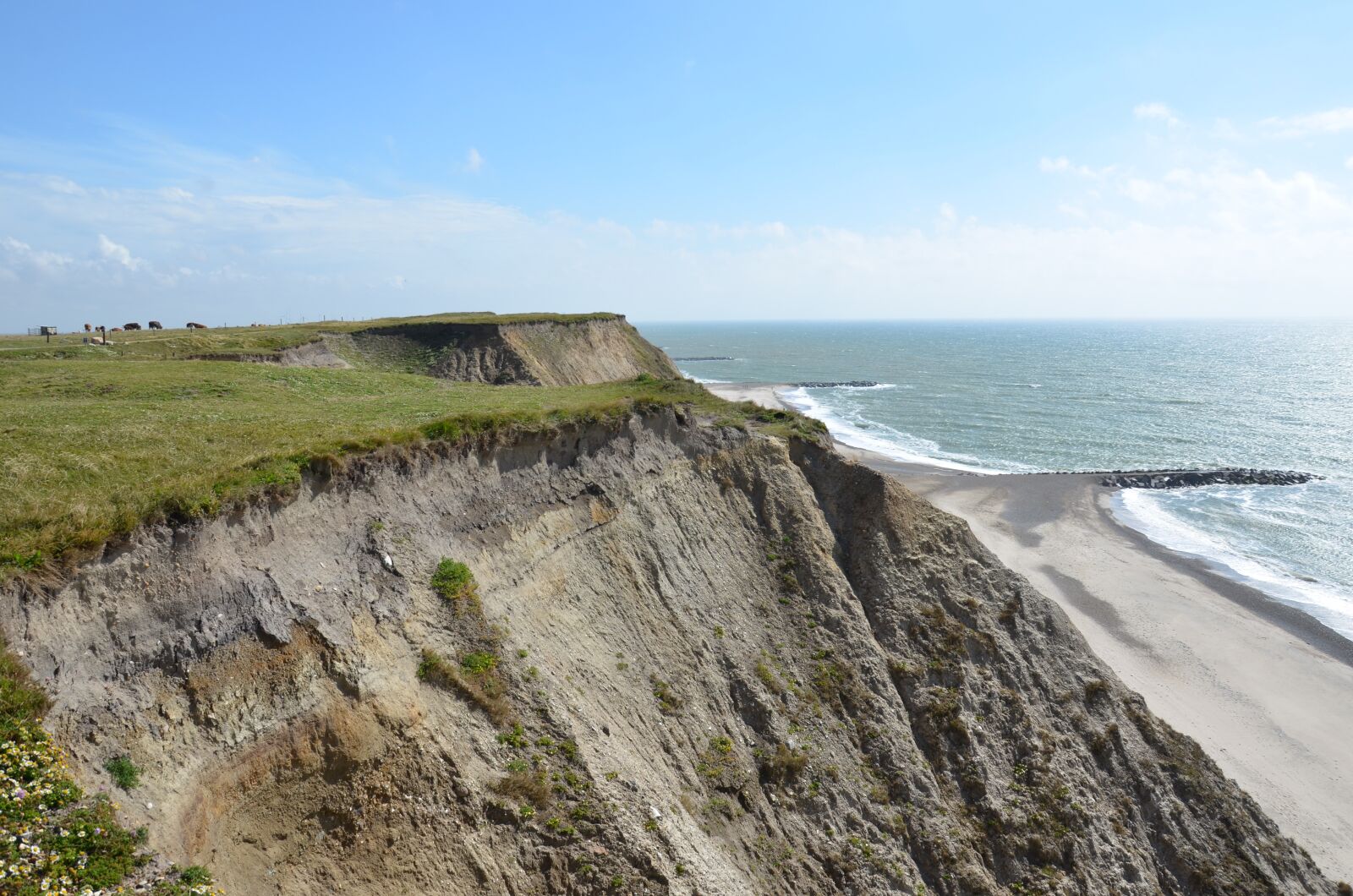 Nikon D5100 sample photo. Cliff, denmark, north sea photography