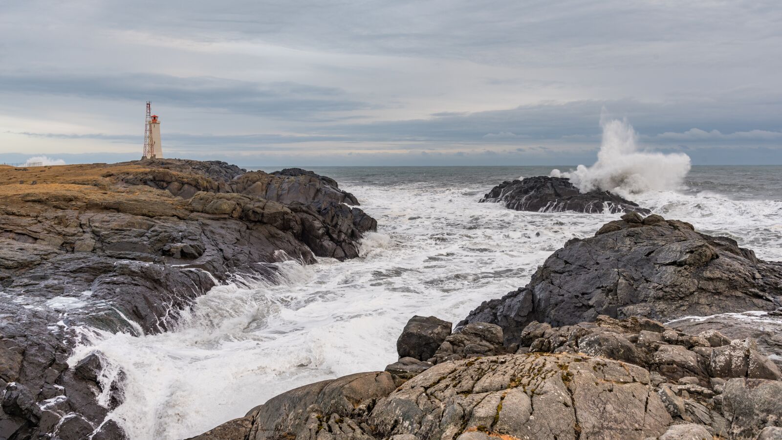 Nikon D750 sample photo. Lighthouse, iceland, waves photography