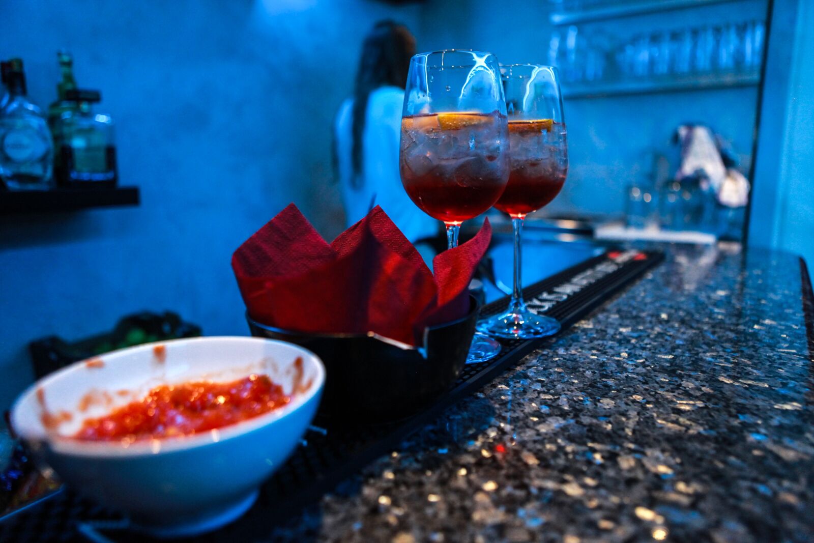 Canon EOS 5D Mark II sample photo. Drinks, campari, glass photography