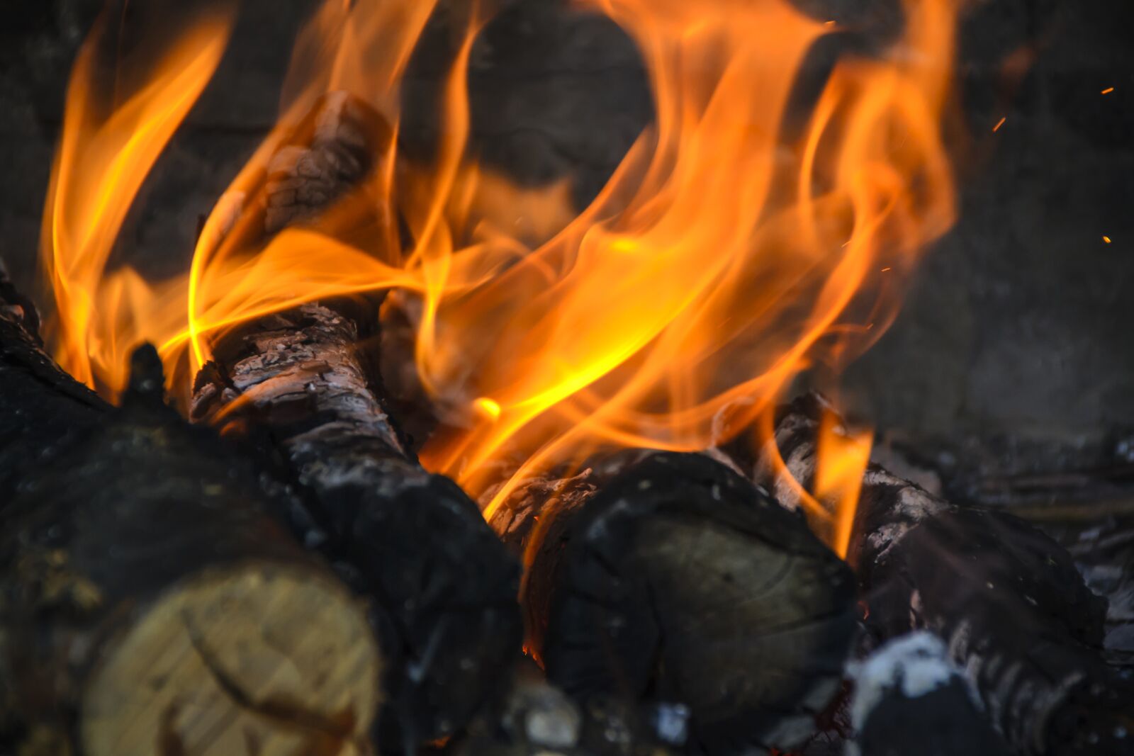 Nikon D3100 sample photo. Fireplace, fire, flames photography