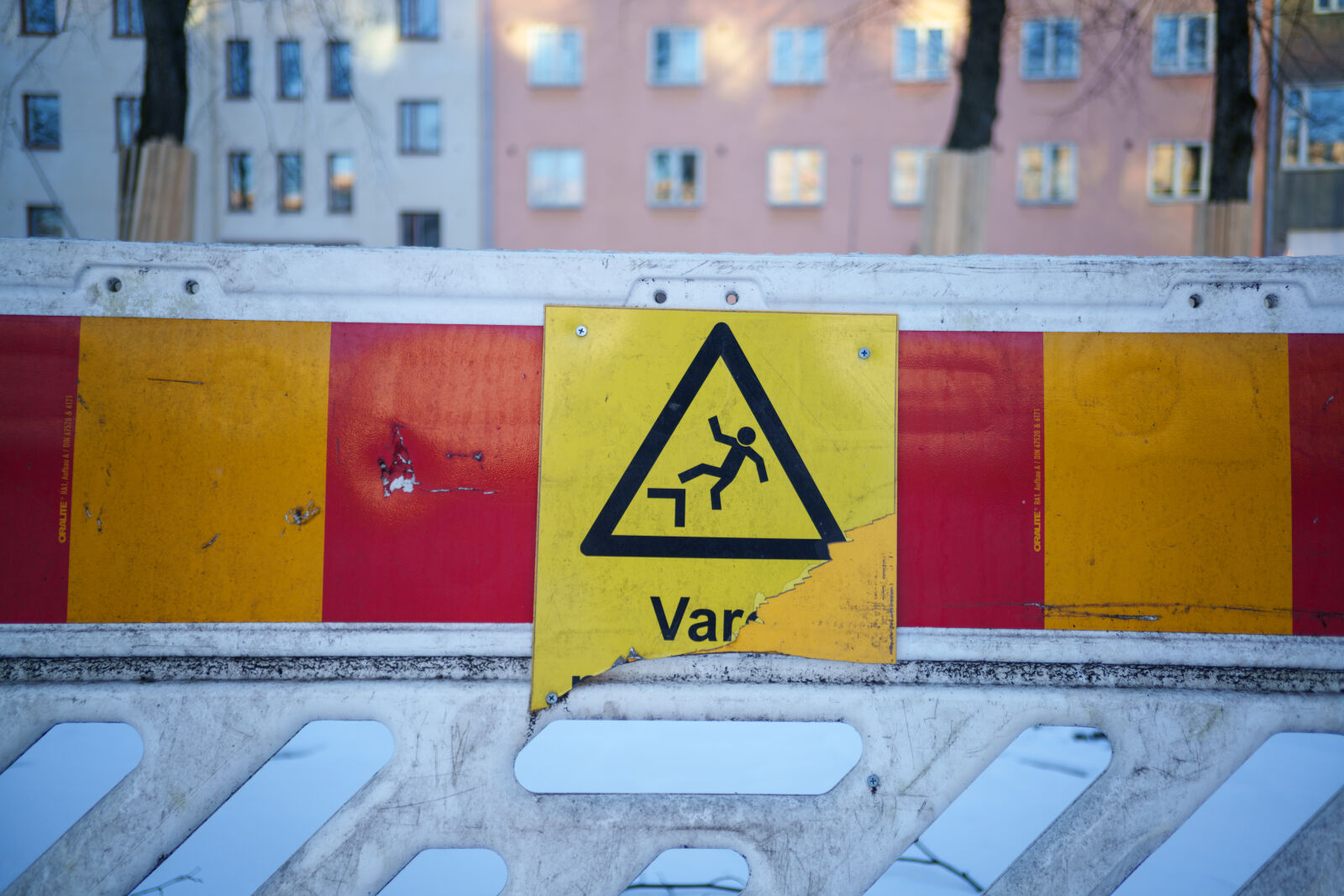 Sony a7R V sample photo. Construction yard fence photography