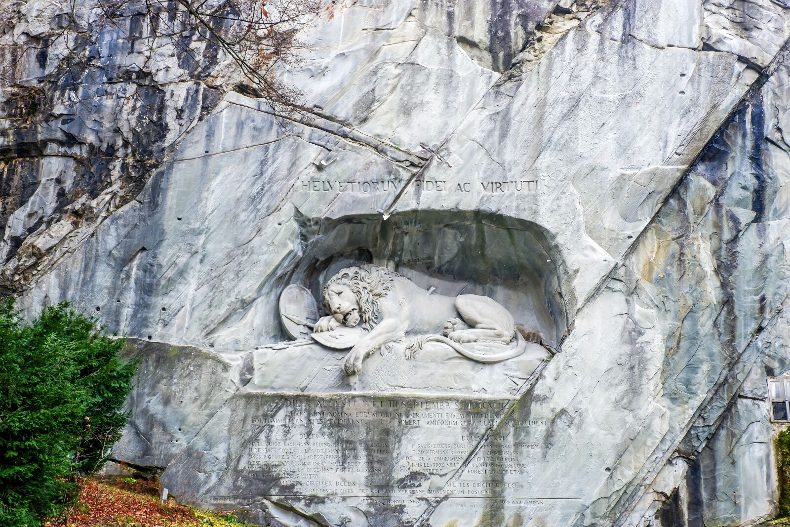 Fujifilm X-A3 sample photo. Switzerland, lucerne, lion monument photography