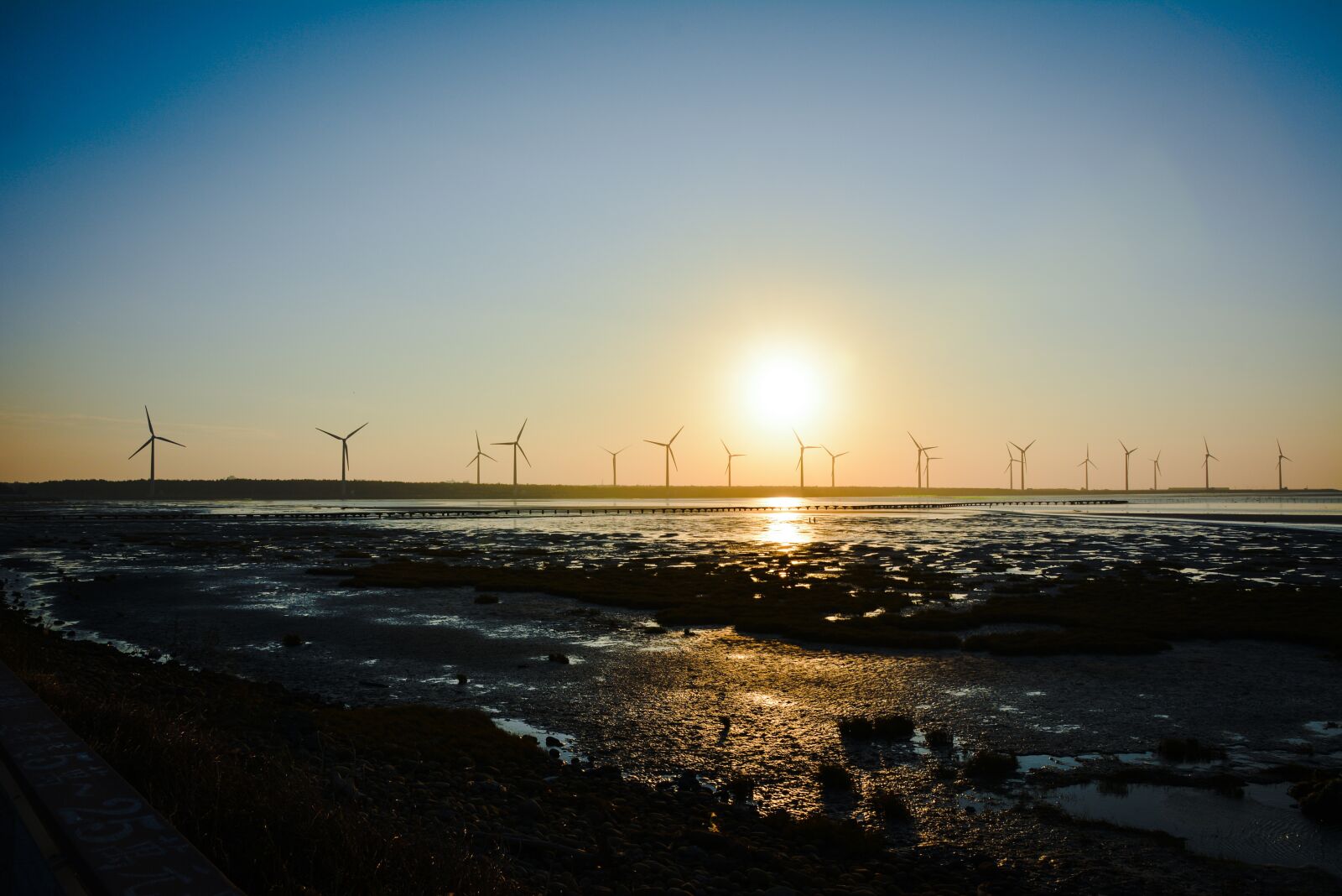 Nikon D5200 sample photo. Sunset, windmill, taiwan photography