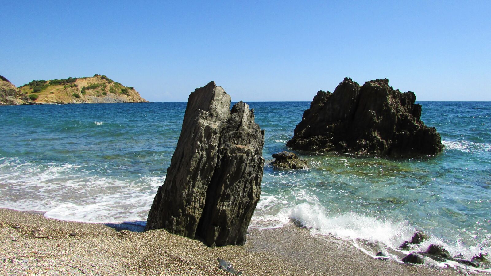 Canon PowerShot SX400 IS sample photo. Greece, skiathos, rock photography