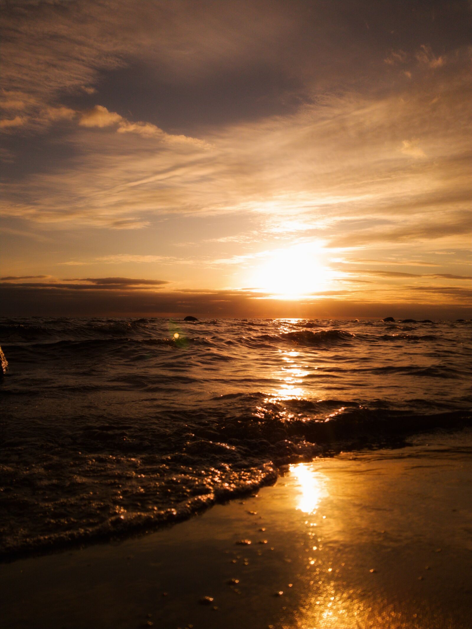 Samsung Galaxy S8 sample photo. Sea, sunset, clouds photography