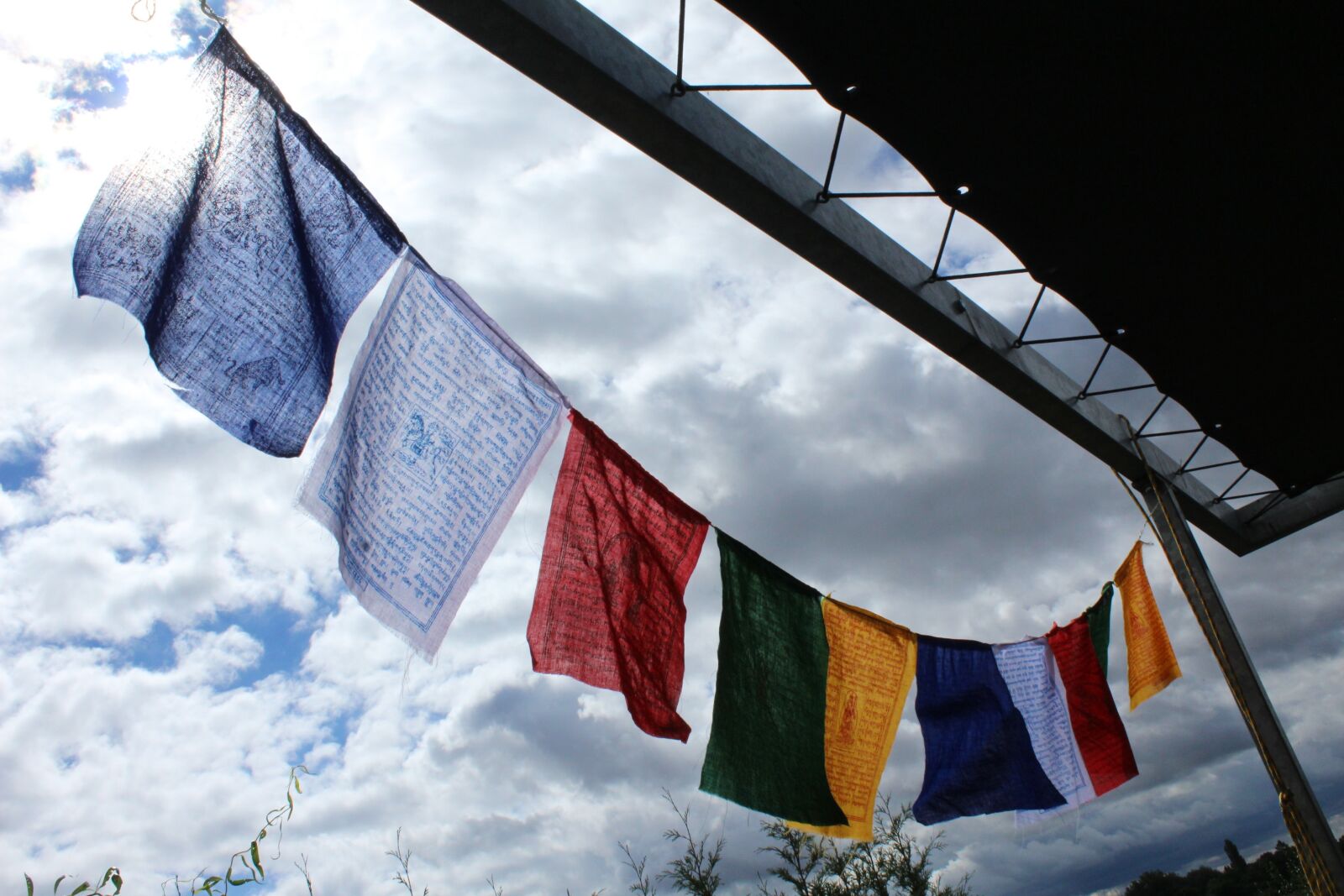 Canon EOS 1200D (EOS Rebel T5 / EOS Kiss X70 / EOS Hi) sample photo. Flag, tibet, clouds photography
