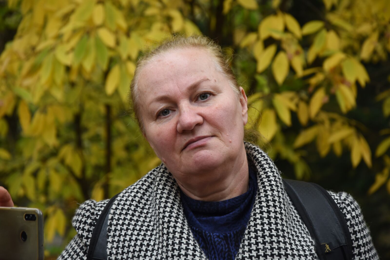 Nikon D5500 sample photo. Yellow leaves, russian woman photography