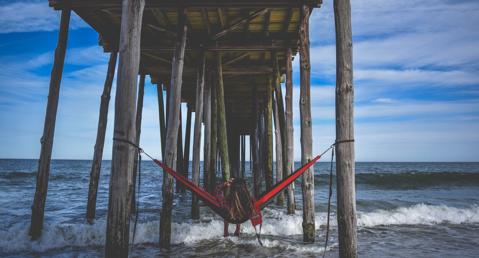 Nikon D3300 sample photo. Beach, girl, hammock photography