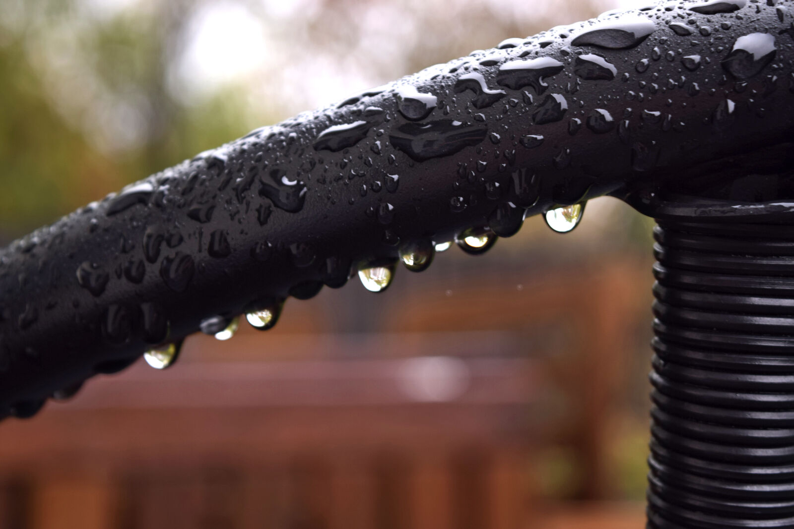 Nikon D3300 sample photo. Chair, outside, rain, rain photography