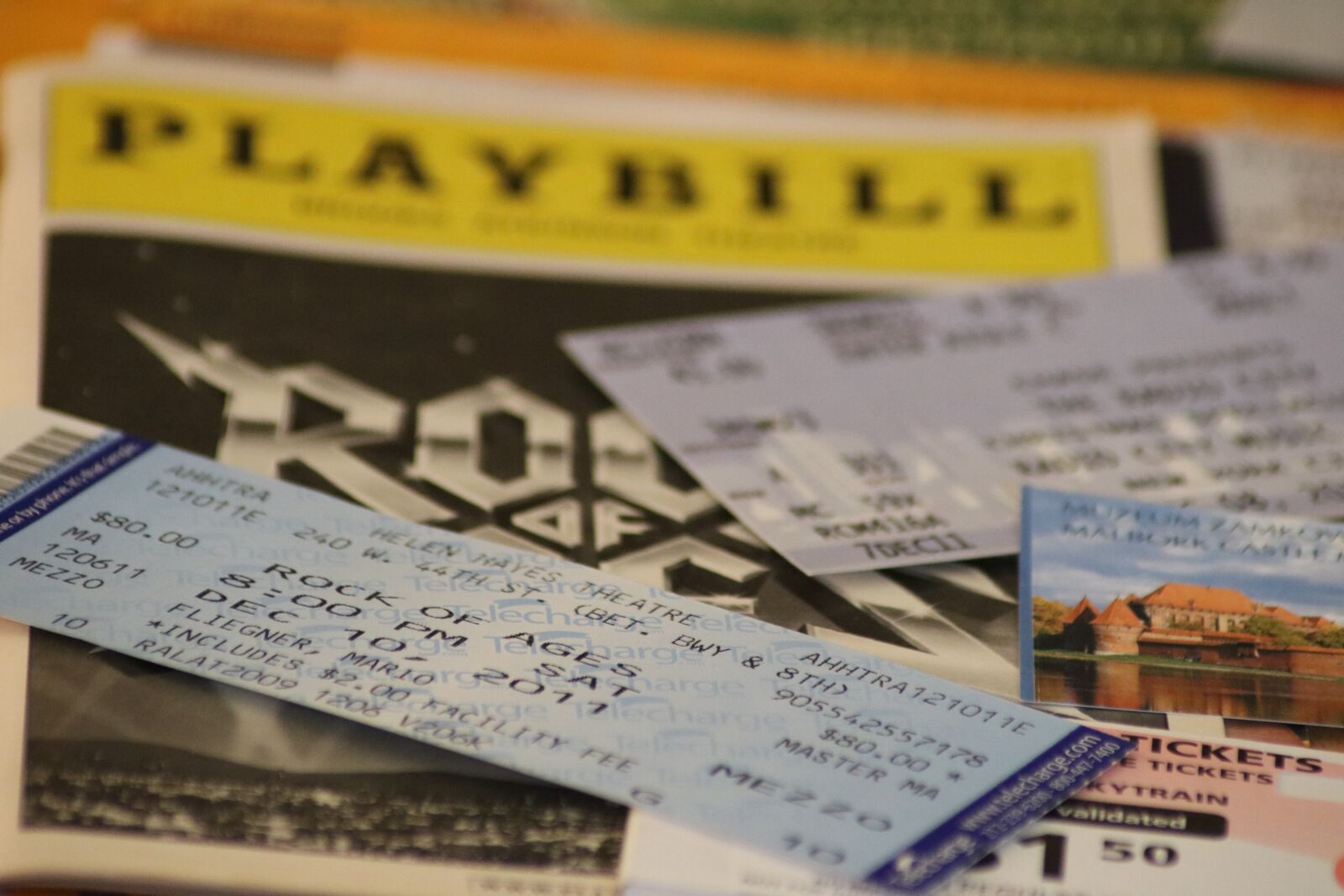 Canon EOS 750D (EOS Rebel T6i / EOS Kiss X8i) sample photo. Tickets, ticket, playbill photography