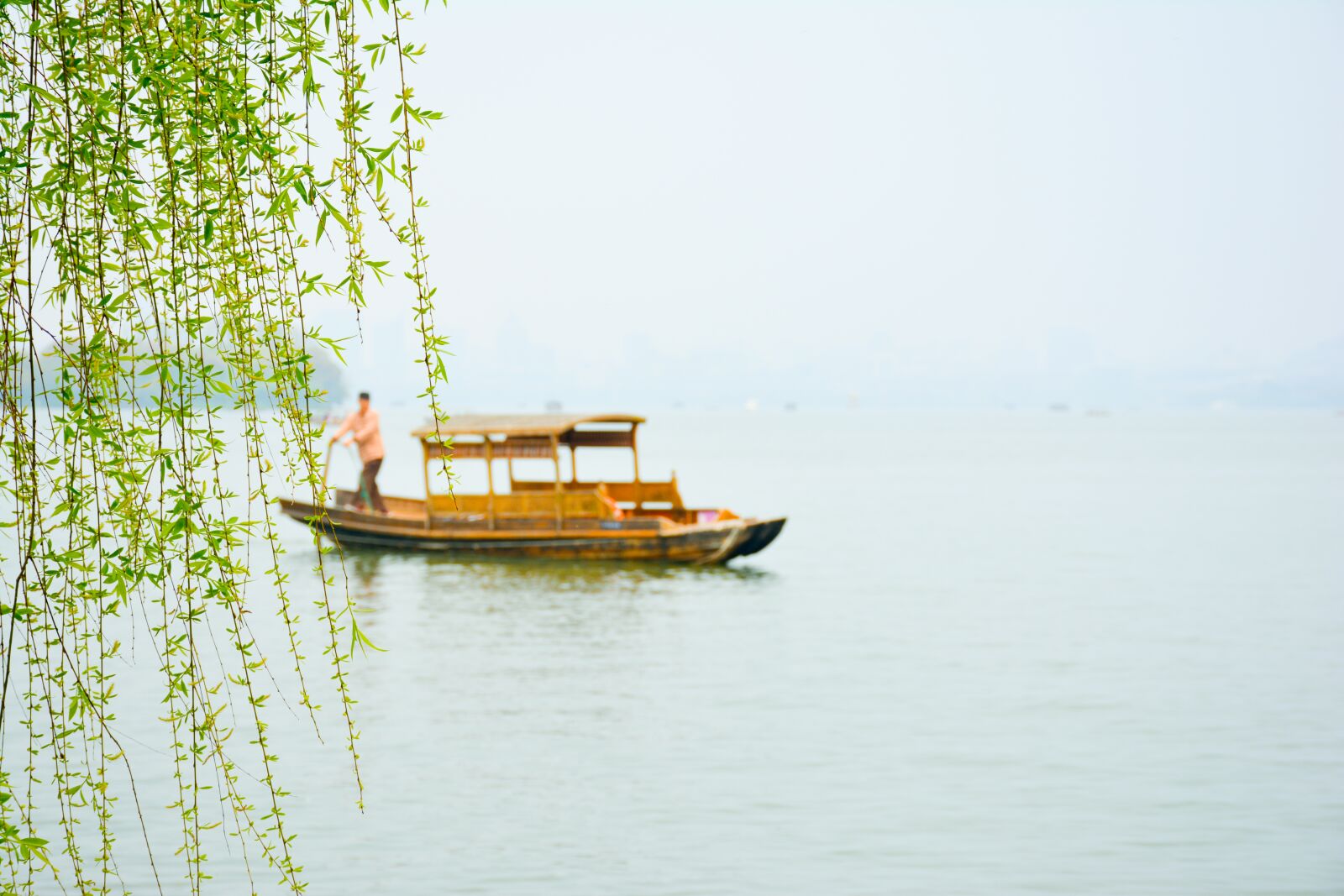 Nikon D7100 sample photo. Boatman, weeping willow, lake photography