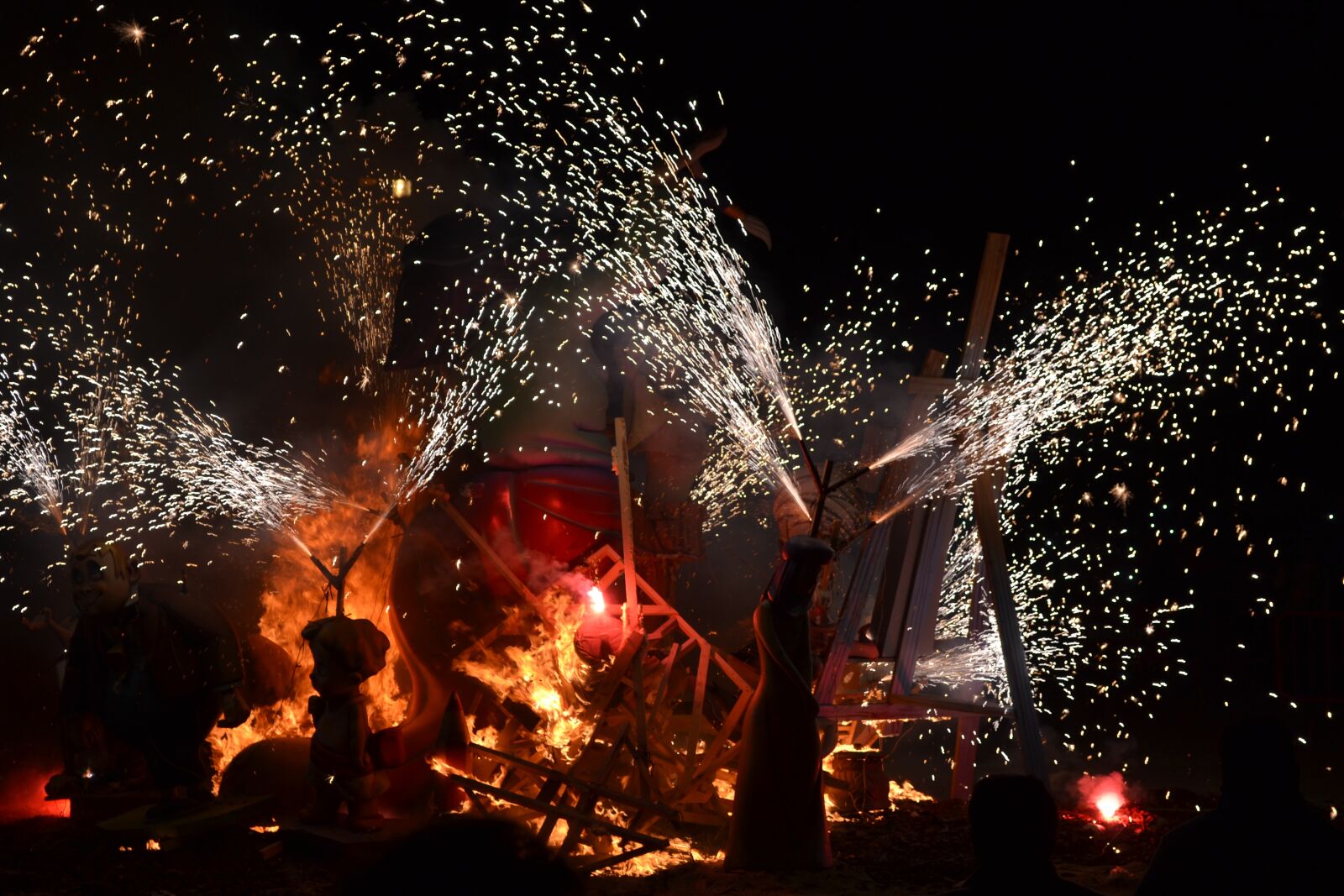Nikon D3100 sample photo. Fire, night, pyrotechnics photography