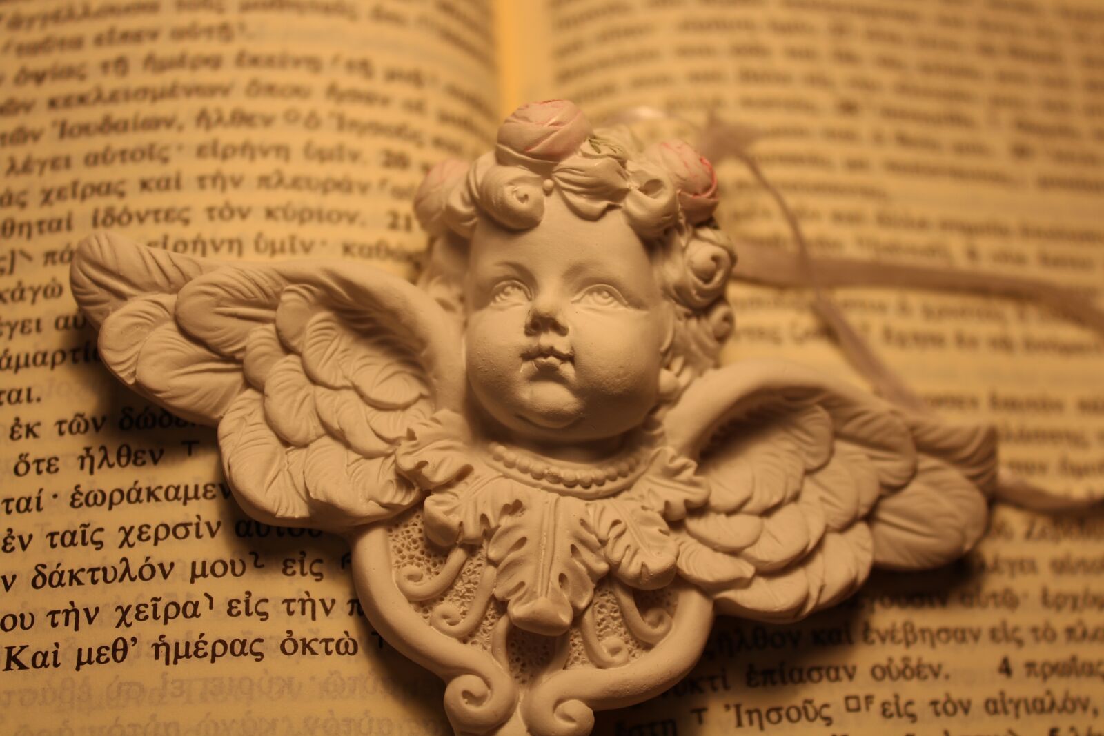 Canon EOS 1300D (EOS Rebel T6 / EOS Kiss X80) sample photo. Angel, book, holy bible photography