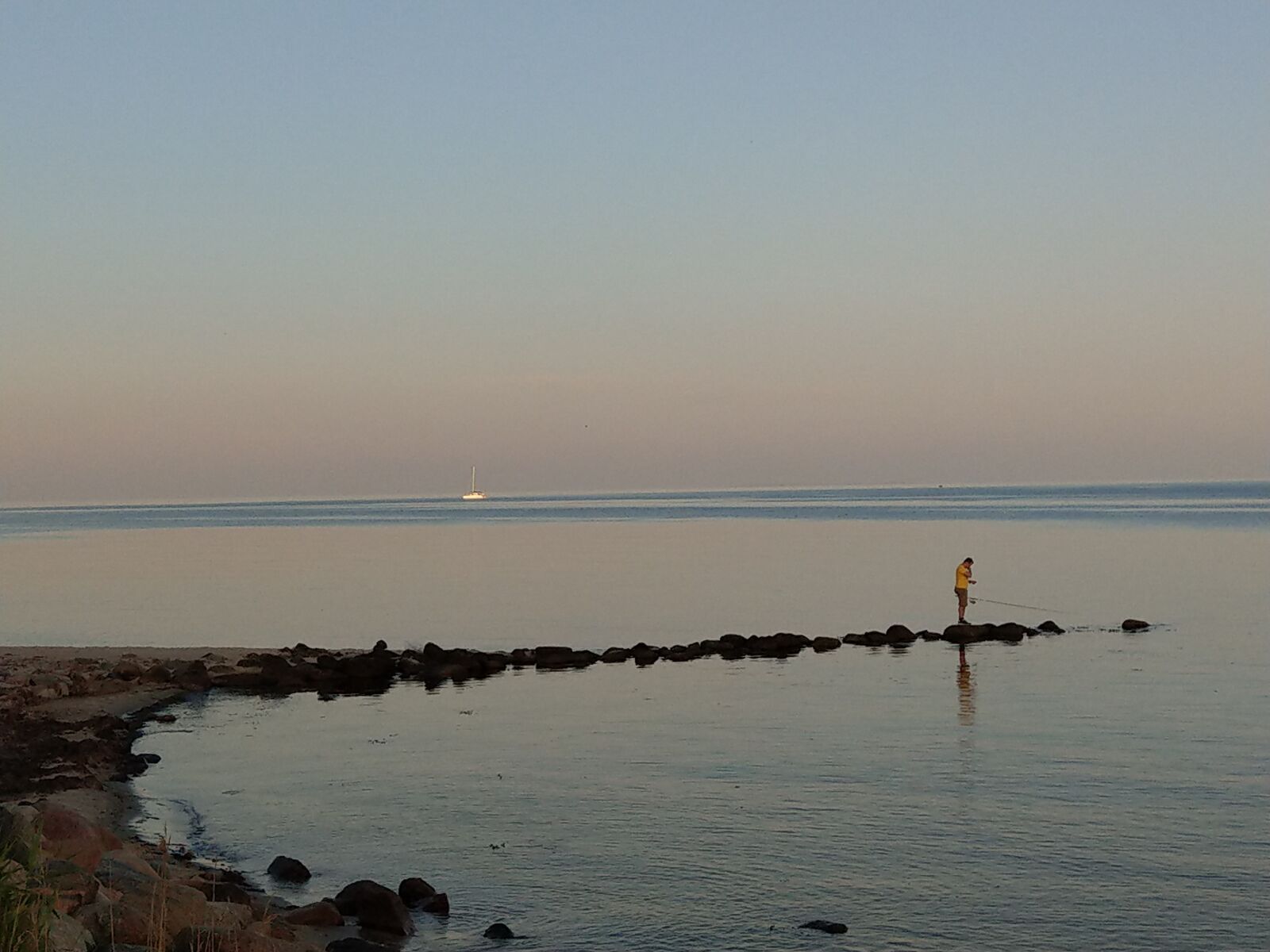 HTC U11 sample photo. Sea, silent, evening photography