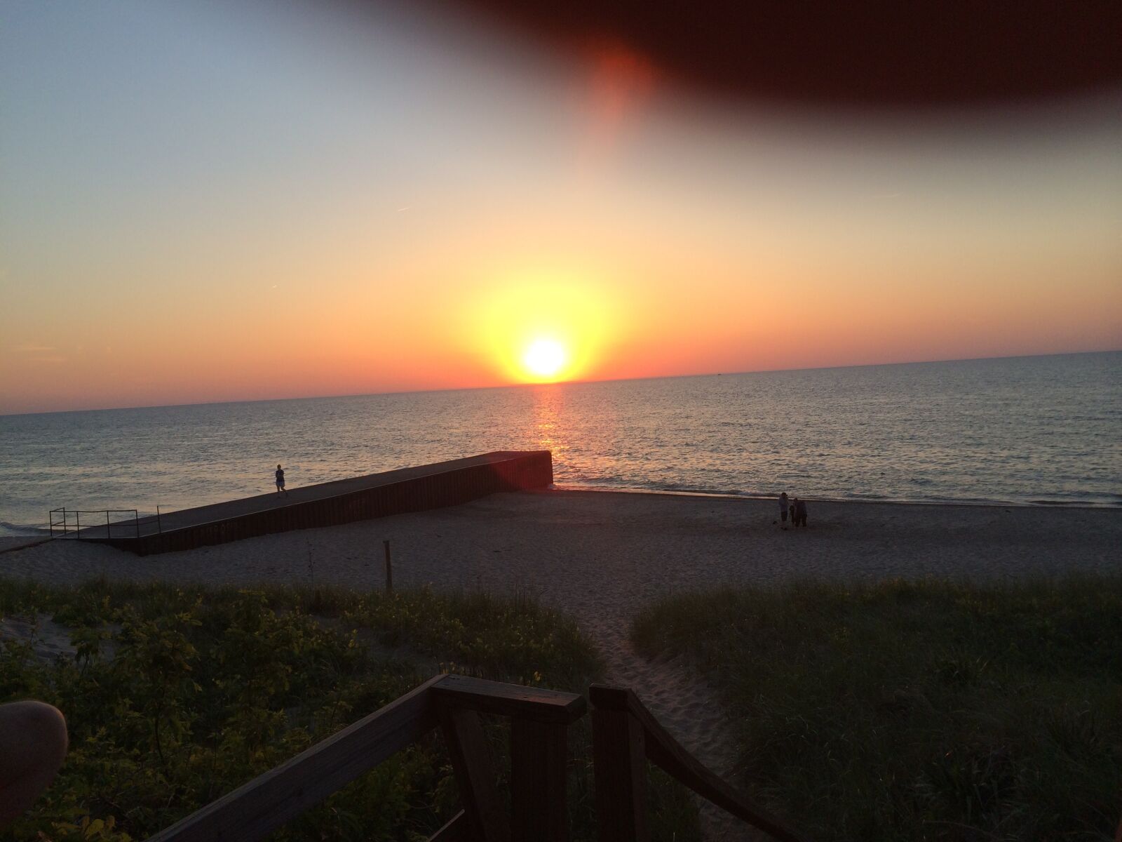 iPhone 5s back camera 4.12mm f/2.2 sample photo. Grand beach, michigan, pier photography